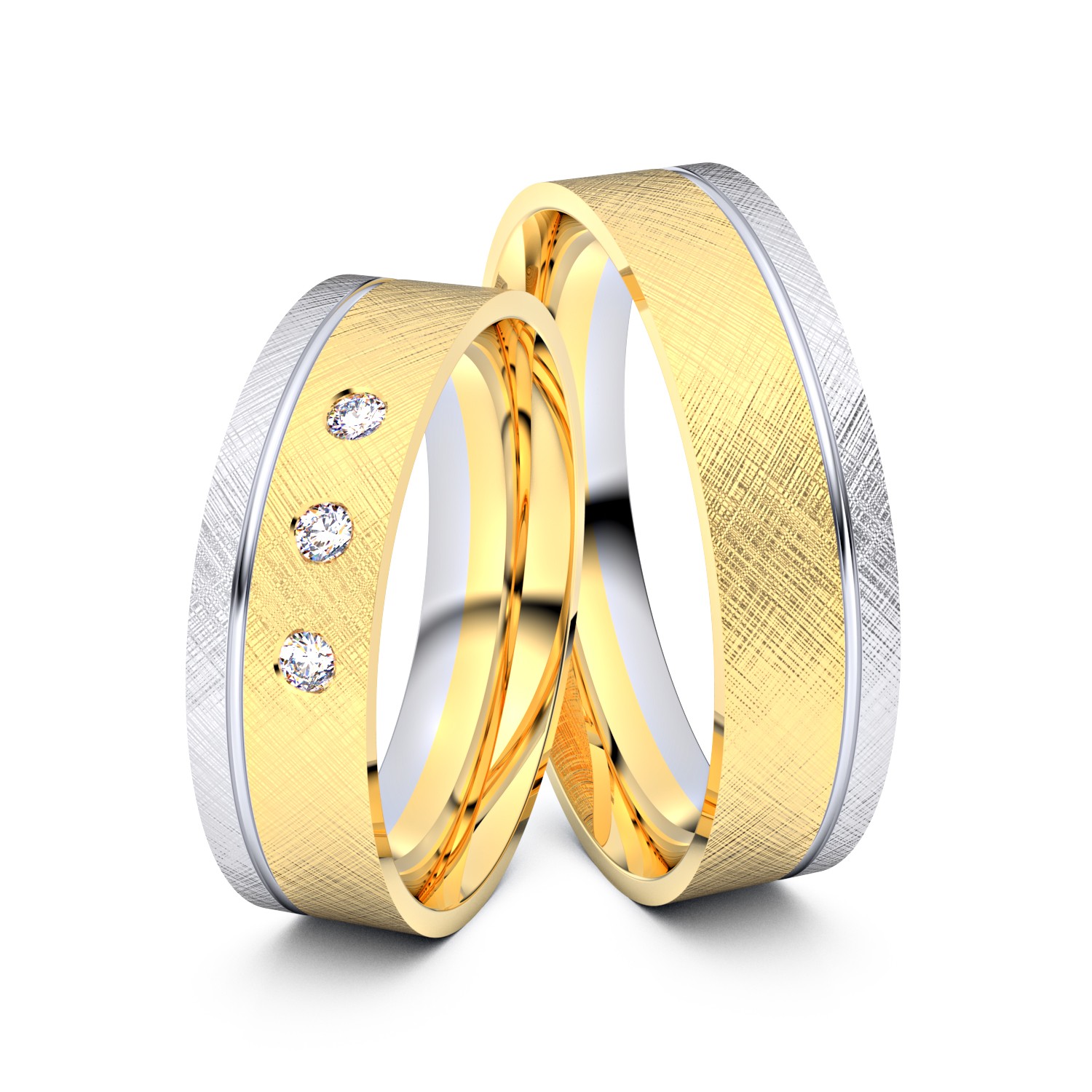 Brillanten-Trauringe 750er Gelbgold-Weißgold – opt. mit Gravur, Farbe, wählbarer Reinheitsstufe & hochwertigem Holzetui Unkategorisiert online kaufen Brillanten-Trauringe 750er Gelbgold-Weißgold – opt. mit Gravur, Farbe, wählbarer Reinheitsstufe & hochwertigem Holzetui Unkategorisiert online kaufen