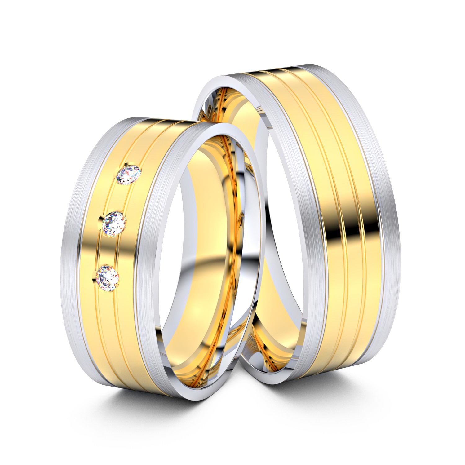 Brillanten-Trauringe 750er Gelbgold-Weißgold – opt. mit Gravur, Farbe, wählbarer Reinheitsstufe & hochwertigem Holzetui Unkategorisiert online kaufen Brillanten-Trauringe 750er Gelbgold-Weißgold – opt. mit Gravur, Farbe, wählbarer Reinheitsstufe & hochwertigem Holzetui Unkategorisiert online kaufen