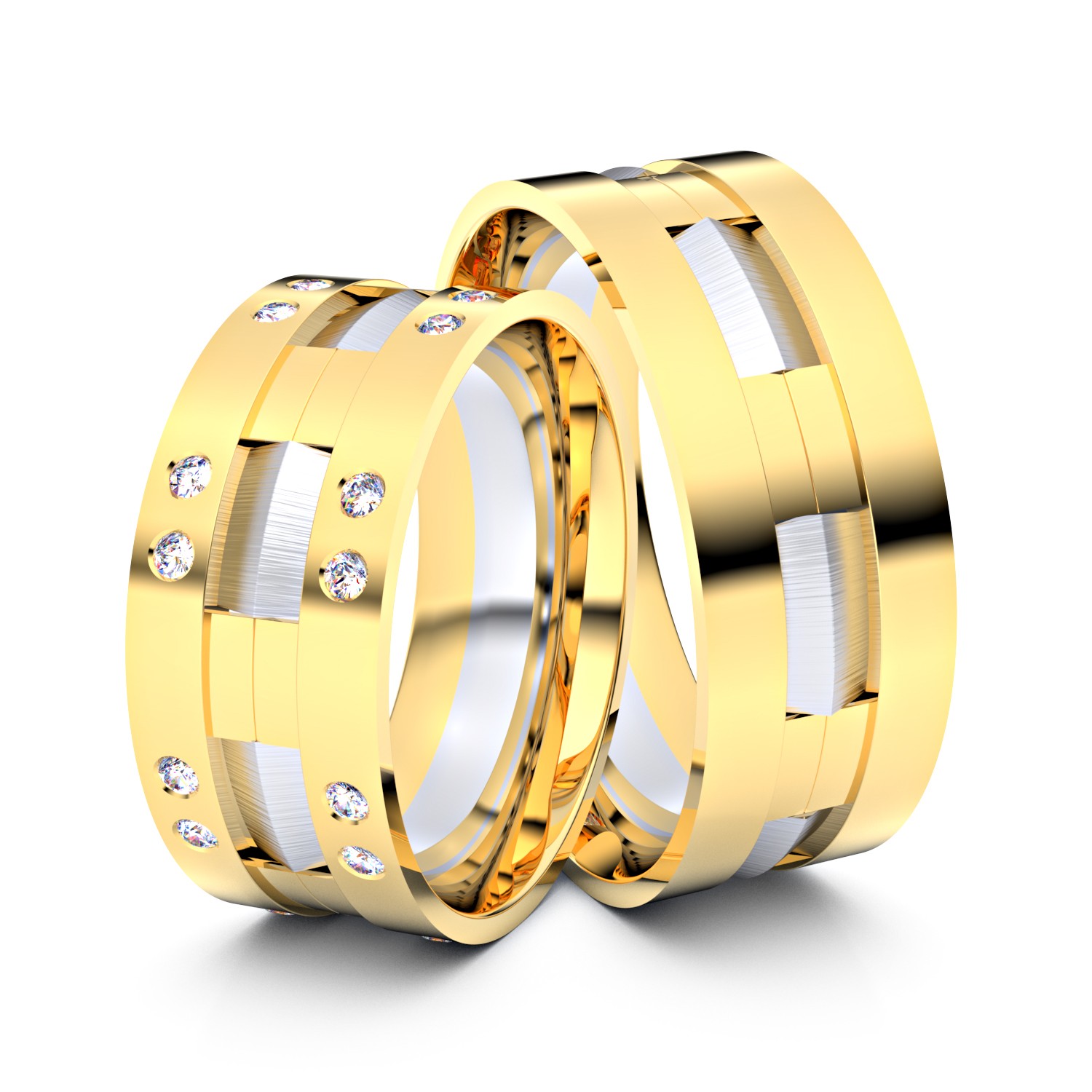 Brillanten-Trauringe 750er Gelbgold-Weißgold – opt. mit Gravur, Farbe, wählbarer Reinheitsstufe & hochwertigem Holzetui Unkategorisiert online kaufen Brillanten-Trauringe 750er Gelbgold-Weißgold – opt. mit Gravur, Farbe, wählbarer Reinheitsstufe & hochwertigem Holzetui Unkategorisiert online kaufen