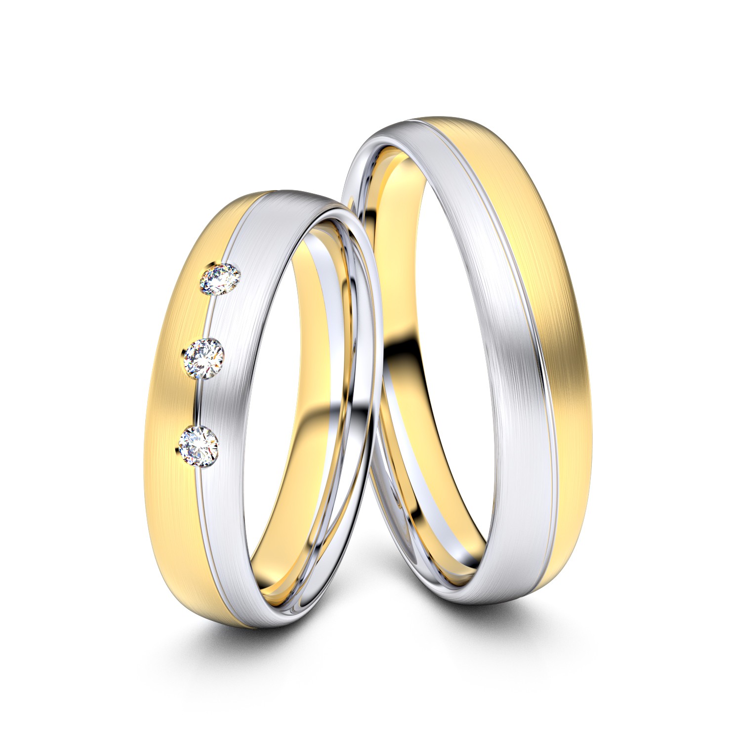 Brillanten-Trauringe 750er Gelbgold-Weißgold – opt. mit Gravur, Farbe, wählbarer Reinheitsstufe & hochwertigem Holzetui Unkategorisiert online kaufen Brillanten-Trauringe 750er Gelbgold-Weißgold – opt. mit Gravur, Farbe, wählbarer Reinheitsstufe & hochwertigem Holzetui Unkategorisiert online kaufen