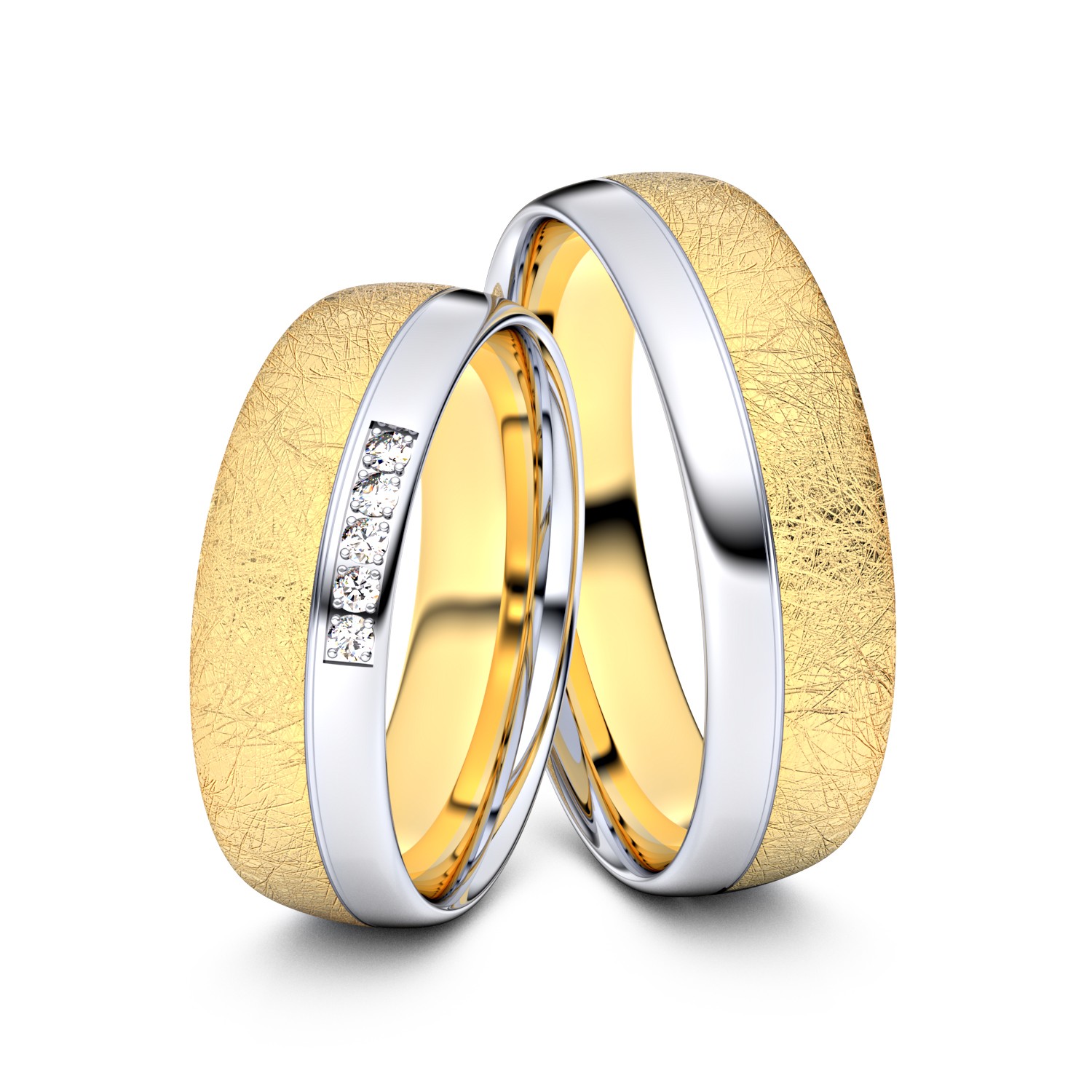 Brillanten-Trauringe 750er Gelbgold-Weißgold – opt. mit Gravur, Farbe, wählbarer Reinheitsstufe & hochwertigem Holzetui Unkategorisiert online kaufen Brillanten-Trauringe 750er Gelbgold-Weißgold – opt. mit Gravur, Farbe, wählbarer Reinheitsstufe & hochwertigem Holzetui Unkategorisiert online kaufen