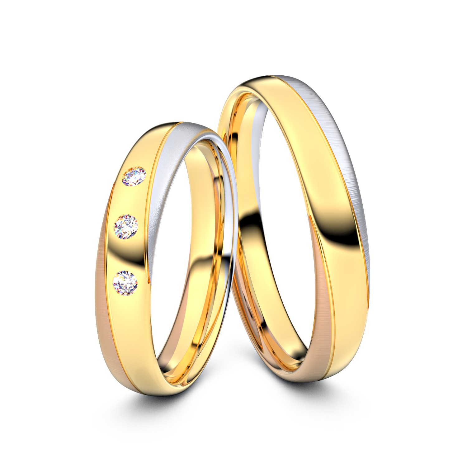Brillanten-Trauringe 750er Gelbgold-Weissgold-Rotgold – opt. mit Gravur, Farbe, wählbarer Reinheitsstufe & hochwertigem Holzetui Unkategorisiert online kaufen