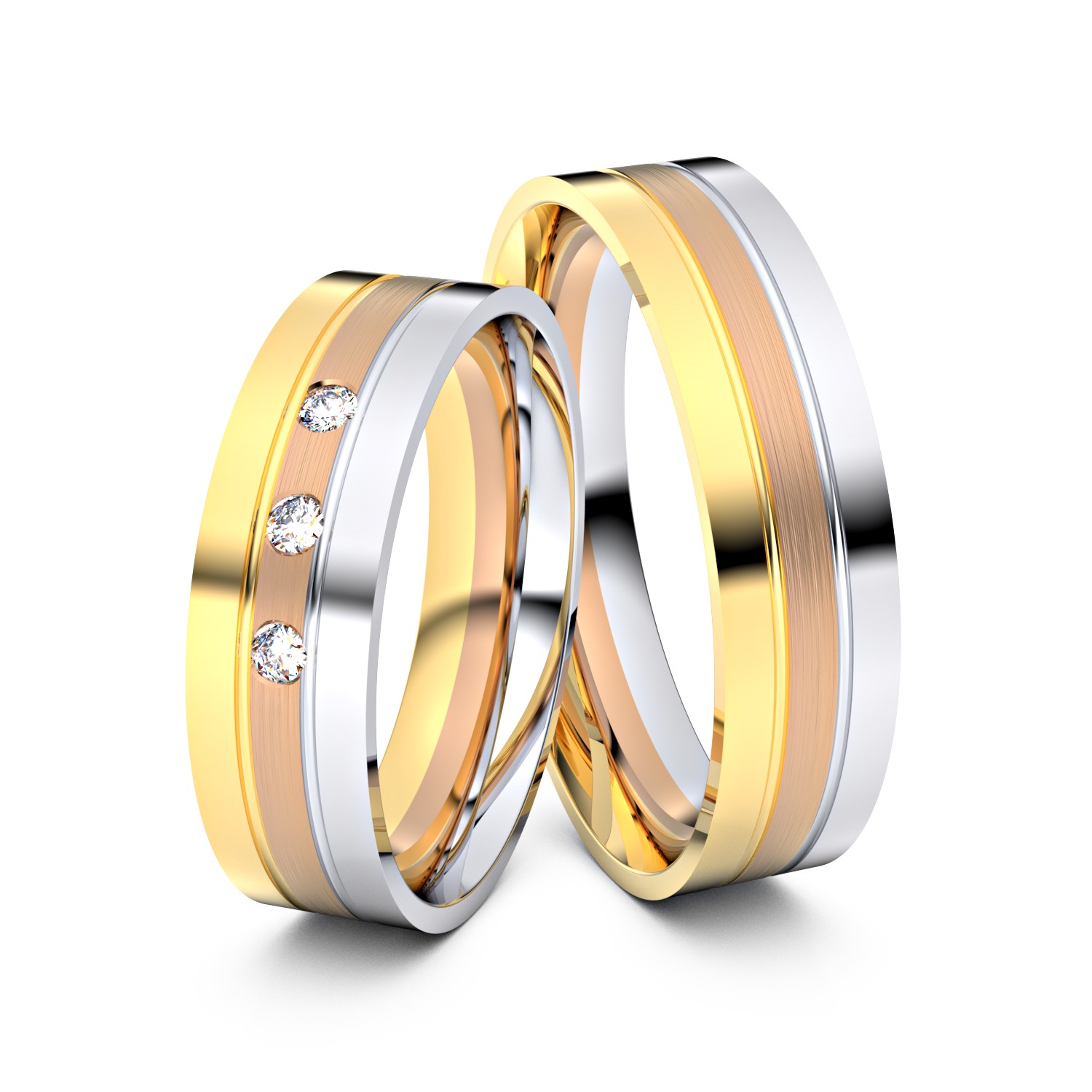Brillanten-Trauringe 750er Gelbgold-Weissgold-Rotgold – opt. mit Gravur, Farbe, wählbarer Reinheitsstufe & hochwertigem Holzetui Unkategorisiert online kaufen