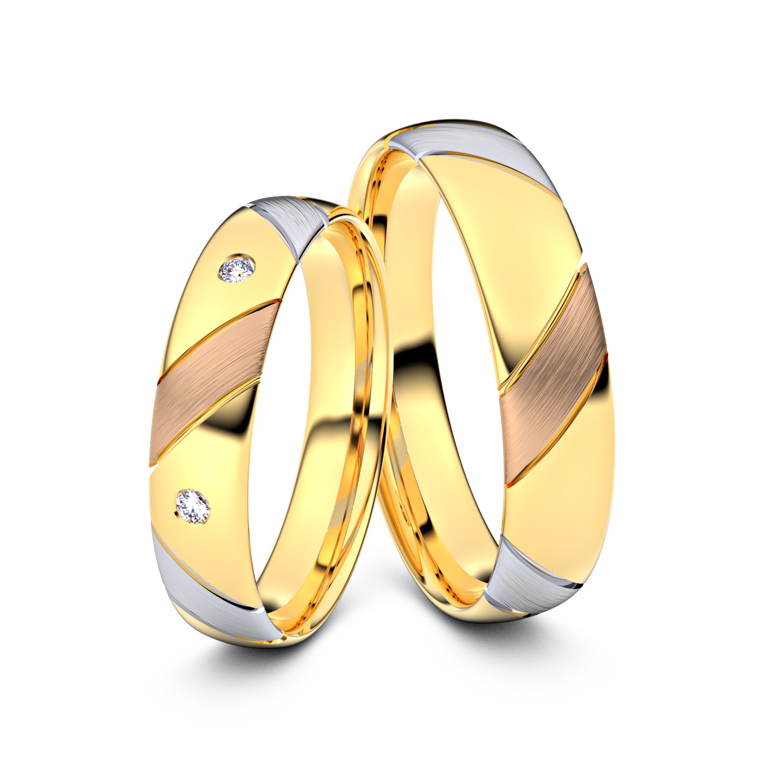 Brillanten-Trauringe 750er Gelbgold-Weissgold-Rotgold – opt. mit Gravur, Farbe, wählbarer Reinheitsstufe & hochwertigem Holzetui Unkategorisiert online kaufen