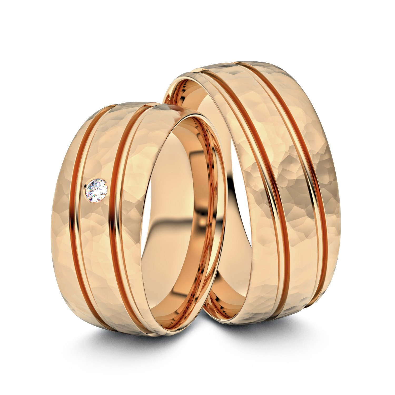 Brillanten-Trauringe 750er Roségold – opt. mit Gravur, Farbe, wählbarer Reinheitsstufe & hochwertigem Holzetui Unkategorisiert online kaufen
