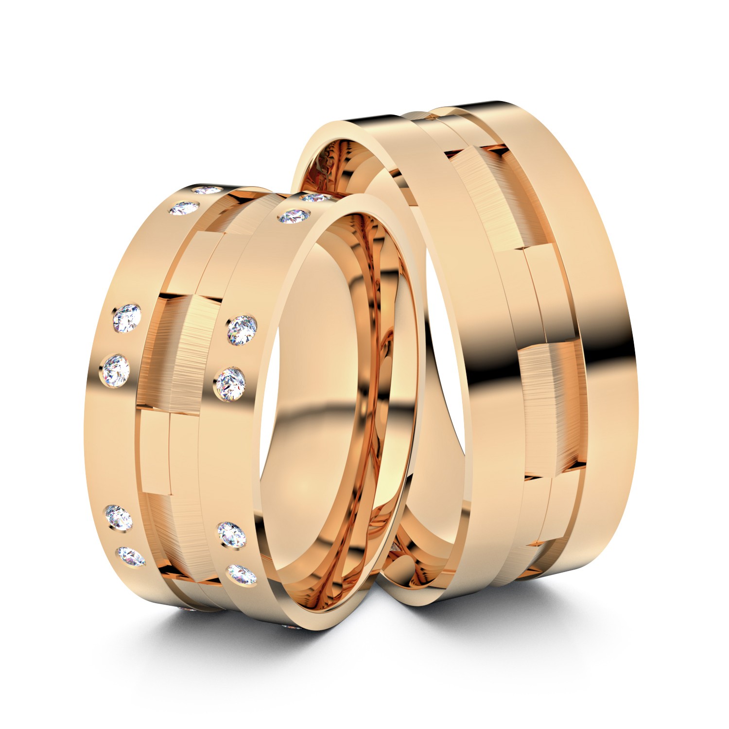 Brillanten-Trauringe 750er Roségold – opt. mit Gravur, Farbe, wählbarer Reinheitsstufe & hochwertigem Holzetui Unkategorisiert online kaufen