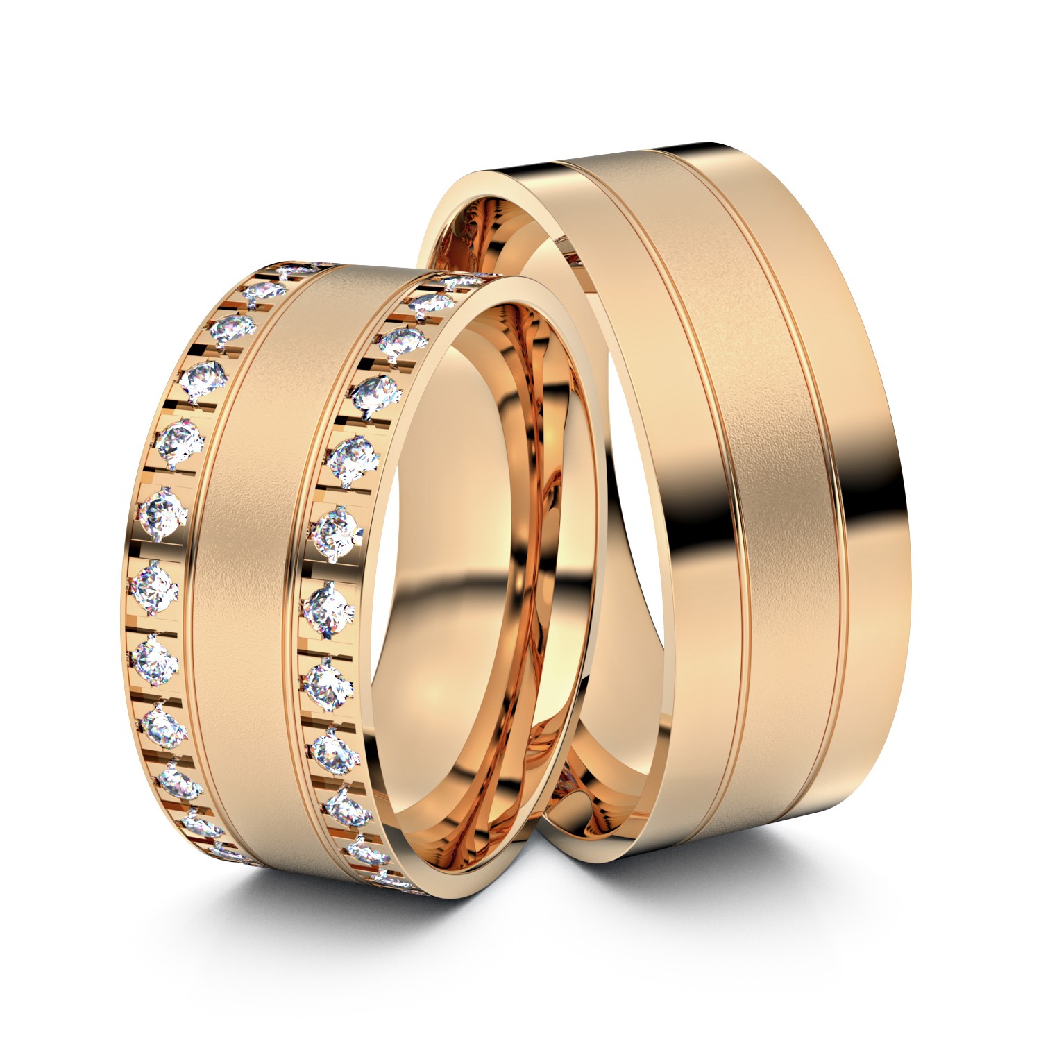 Brillanten-Trauringe 750er Roségold – opt. mit Gravur, Farbe, wählbarer Reinheitsstufe & hochwertigem Holzetui Unkategorisiert online kaufen