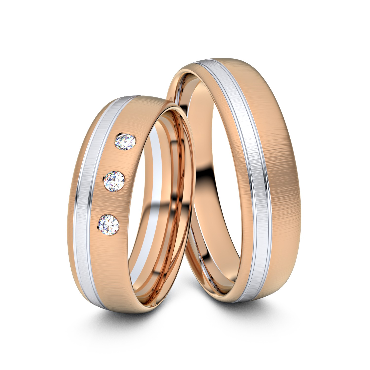 Brillanten-Trauringe 750er Rotgold-Weißgold – opt. mit Gravur, Farbe, wählbarer Reinheitsstufe & hochwertigem Holzetui Unkategorisiert online kaufen Brillanten-Trauringe 750er Rotgold-Weißgold – opt. mit Gravur, Farbe, wählbarer Reinheitsstufe & hochwertigem Holzetui Unkategorisiert online kaufen