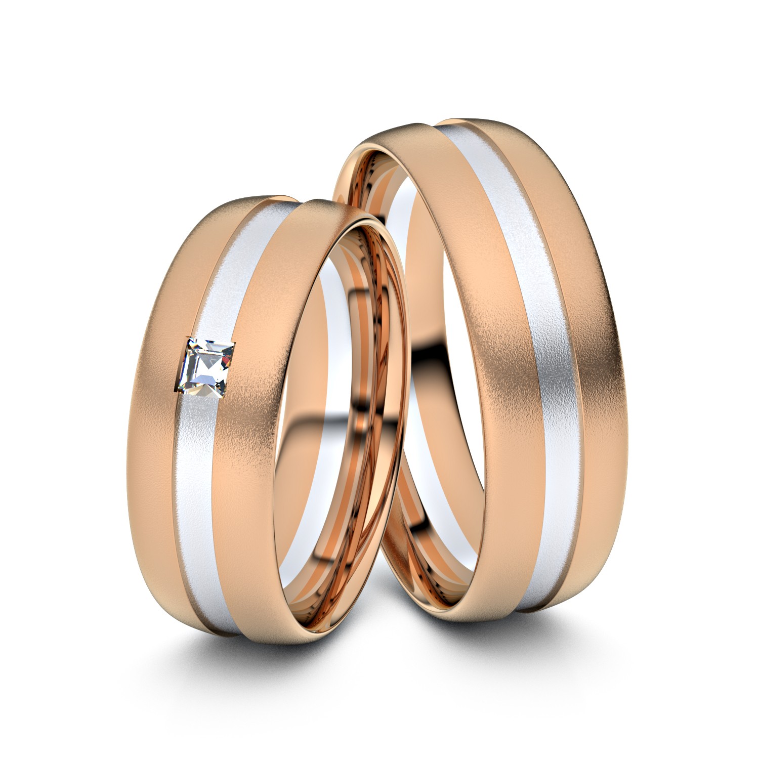 Brillanten-Trauringe 750er Rotgold-Weißgold – opt. mit Gravur, Farbe, wählbarer Reinheitsstufe & hochwertigem Holzetui Unkategorisiert online kaufen Brillanten-Trauringe 750er Rotgold-Weißgold – opt. mit Gravur, Farbe, wählbarer Reinheitsstufe & hochwertigem Holzetui Unkategorisiert online kaufen