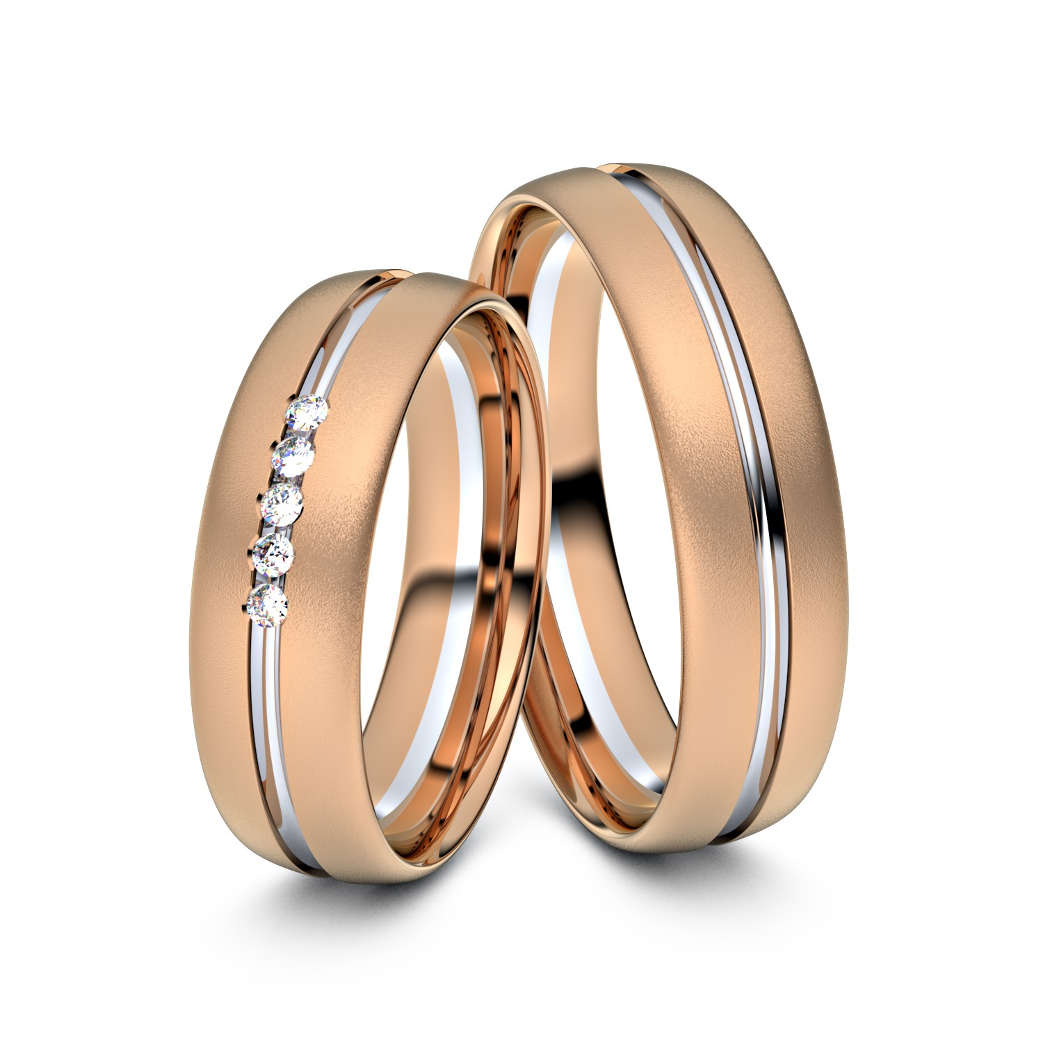 Brillanten-Trauringe 750er Rotgold-Weißgold – opt. mit Gravur, Farbe, wählbarer Reinheitsstufe & hochwertigem Holzetui Unkategorisiert online kaufen Brillanten-Trauringe 750er Rotgold-Weißgold – opt. mit Gravur, Farbe, wählbarer Reinheitsstufe & hochwertigem Holzetui Unkategorisiert online kaufen