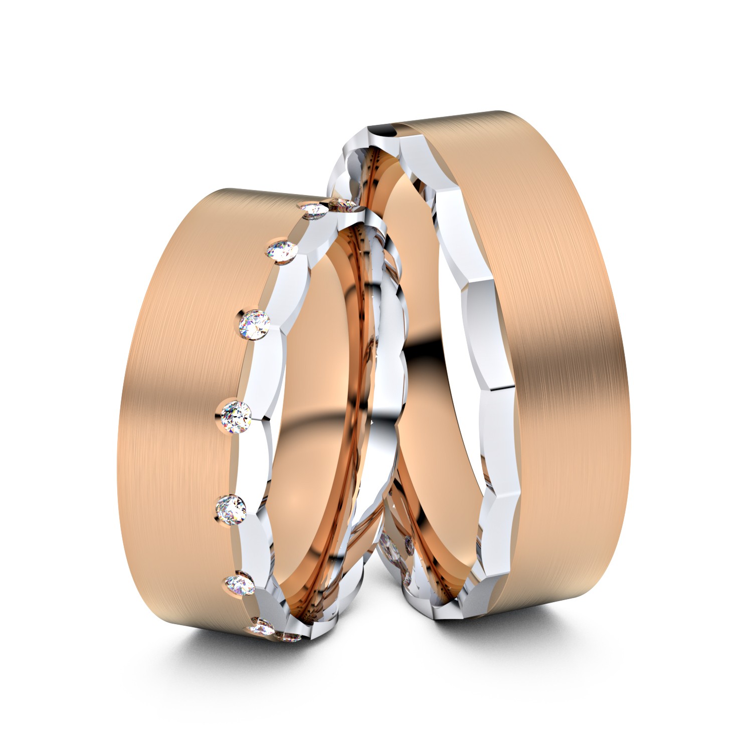 Brillanten-Trauringe 750er Rotgold-Weißgold – opt. mit Gravur, Farbe, wählbarer Reinheitsstufe & hochwertigem Holzetui Unkategorisiert online kaufen Brillanten-Trauringe 750er Rotgold-Weißgold – opt. mit Gravur, Farbe, wählbarer Reinheitsstufe & hochwertigem Holzetui Unkategorisiert online kaufen