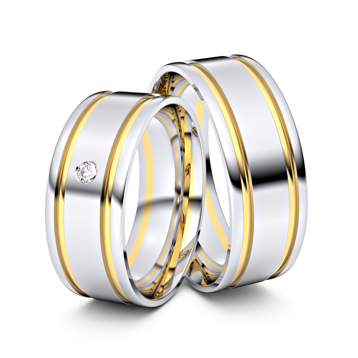 Brillanten-Trauringe 750er Weißgold-Gelbgold – opt. mit Gravur, Farbe, wählbarer Reinheitsstufe & hochwertigem Holzetui Unkategorisiert online kaufen Brillanten-Trauringe 750er Weißgold-Gelbgold – opt. mit Gravur, Farbe, wählbarer Reinheitsstufe & hochwertigem Holzetui Unkategorisiert online kaufen