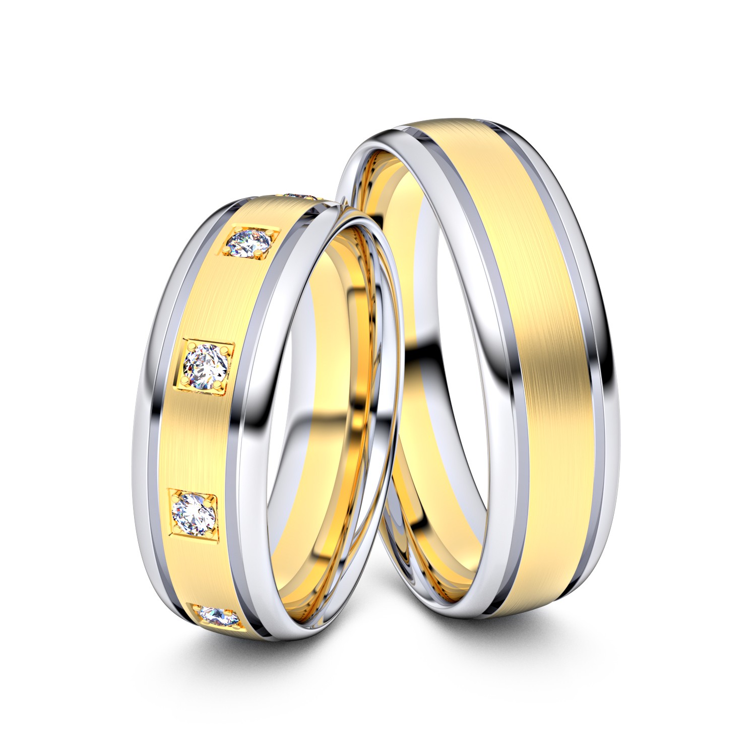 Brillanten-Trauringe 750er Weißgold-Gelbgold – opt. mit Gravur, Farbe, wählbarer Reinheitsstufe & hochwertigem Holzetui Unkategorisiert online kaufen Brillanten-Trauringe 750er Weißgold-Gelbgold – opt. mit Gravur, Farbe, wählbarer Reinheitsstufe & hochwertigem Holzetui Unkategorisiert online kaufen