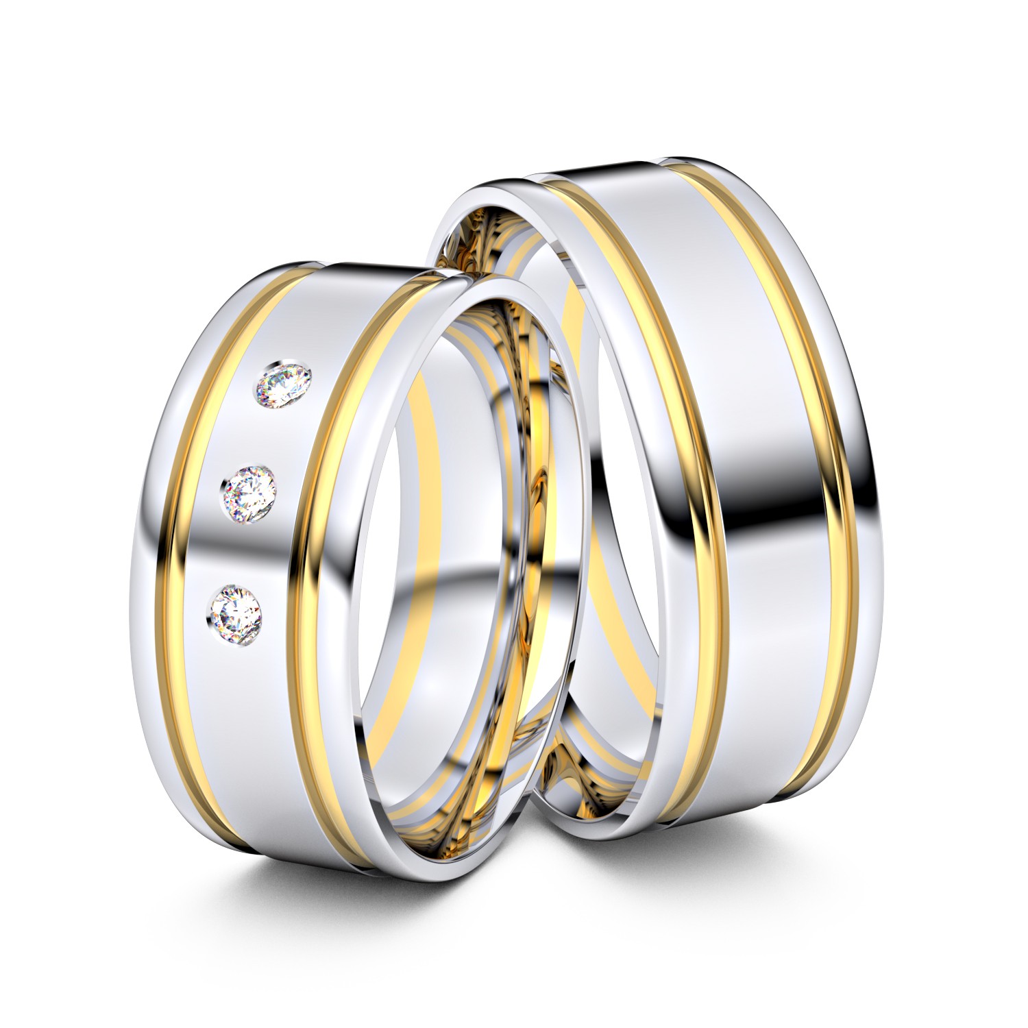 Brillanten-Trauringe 750er Weißgold-Gelbgold – opt. mit Gravur, Farbe, wählbarer Reinheitsstufe & hochwertigem Holzetui Unkategorisiert online kaufen Brillanten-Trauringe 750er Weißgold-Gelbgold – opt. mit Gravur, Farbe, wählbarer Reinheitsstufe & hochwertigem Holzetui Unkategorisiert online kaufen