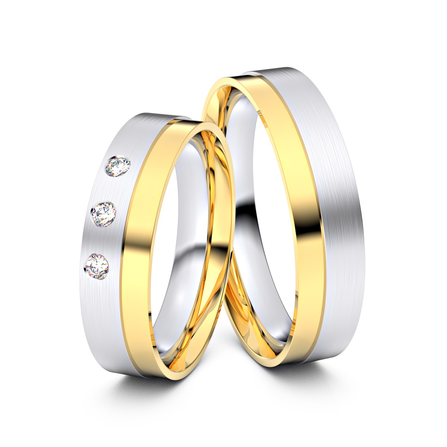 Brillanten-Trauringe 750er Weißgold-Gelbgold – opt. mit Gravur, Farbe, wählbarer Reinheitsstufe & hochwertigem Holzetui Unkategorisiert online kaufen Brillanten-Trauringe 750er Weißgold-Gelbgold – opt. mit Gravur, Farbe, wählbarer Reinheitsstufe & hochwertigem Holzetui Unkategorisiert online kaufen