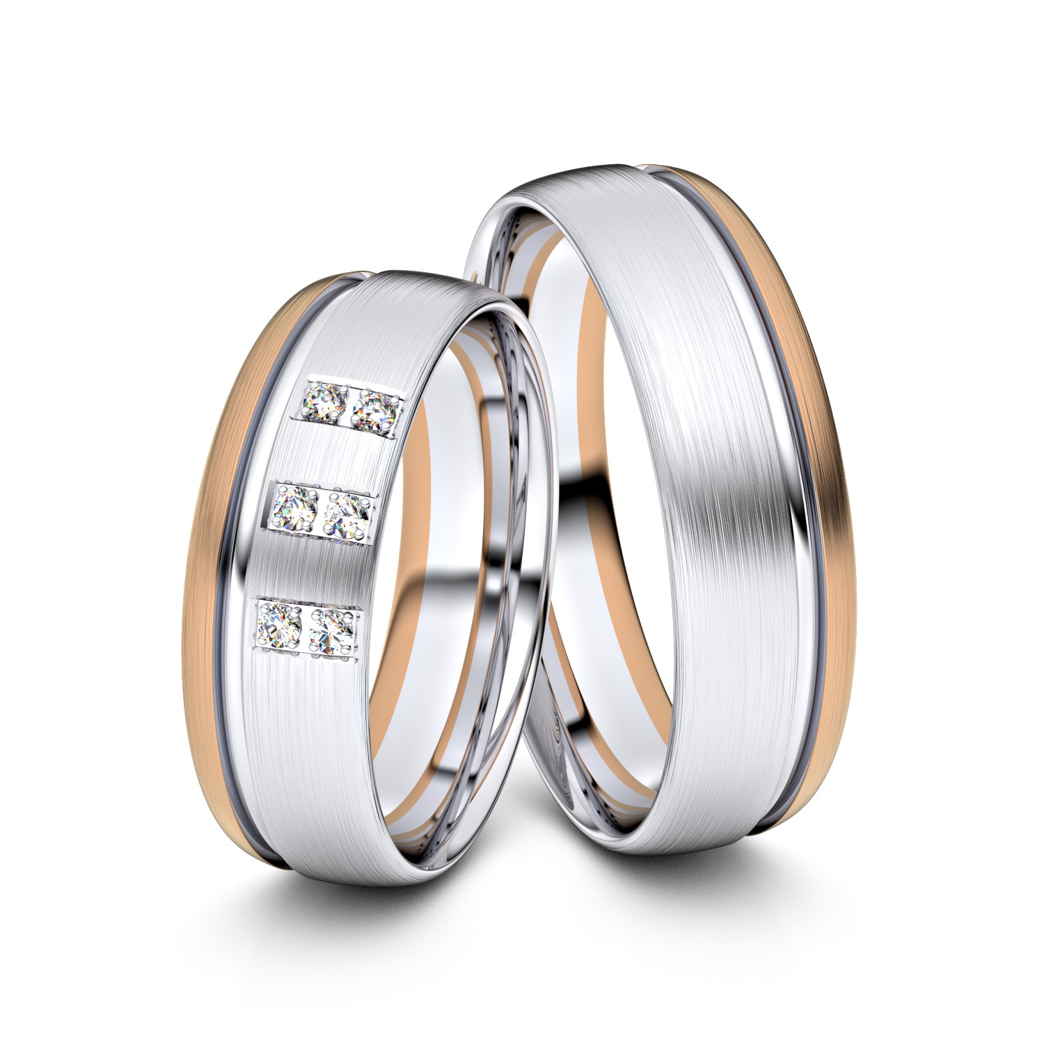 Brillanten-Trauringe 750er Weißgold-Rotgold – opt. mit Gravur, Farbe, wählbarer Reinheitsstufe & hochwertigem Holzetui Unkategorisiert online kaufen Brillanten-Trauringe 750er Weißgold-Rotgold – opt. mit Gravur, Farbe, wählbarer Reinheitsstufe & hochwertigem Holzetui Unkategorisiert online kaufen