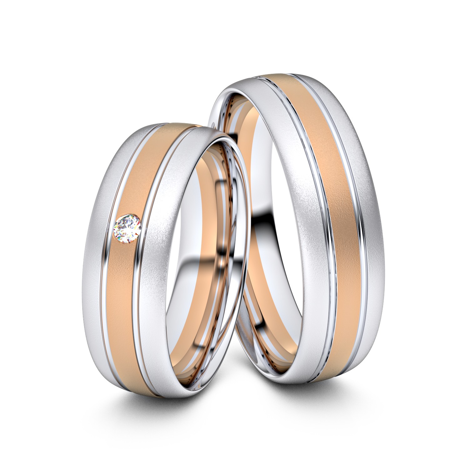 Brillanten-Trauringe 750er Weißgold-Rotgold – opt. mit Gravur, Farbe, wählbarer Reinheitsstufe & hochwertigem Holzetui Unkategorisiert online kaufen Brillanten-Trauringe 750er Weißgold-Rotgold – opt. mit Gravur, Farbe, wählbarer Reinheitsstufe & hochwertigem Holzetui Unkategorisiert online kaufen