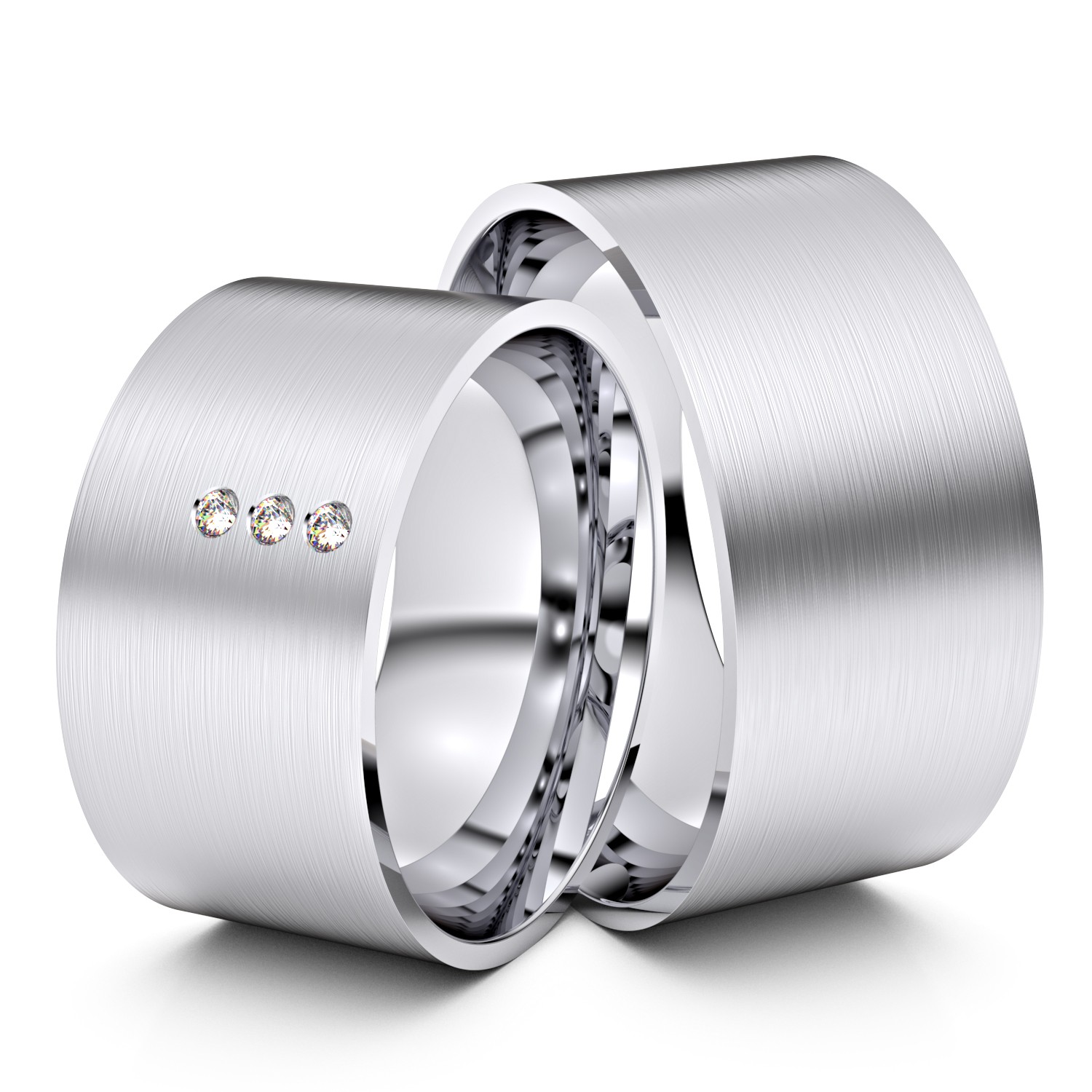 Brillanten-Trauringe 925er Silber – opt. mit Gravur, Farbe, wählbarer Reinheitsstufe & hochwertigem Holzetui Unkategorisiert online kaufen