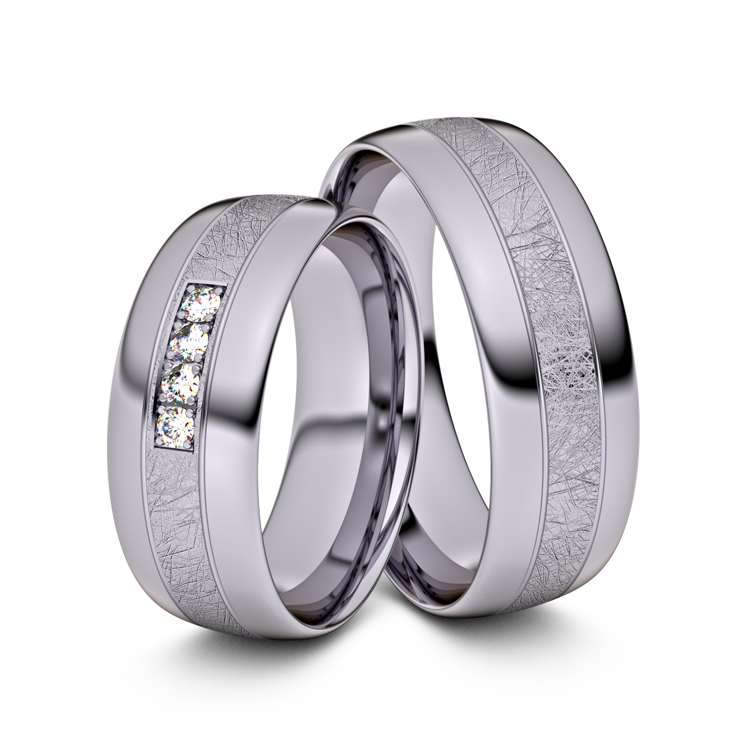 Brillanten-Trauringe 950er Palladium – opt. mit Gravur, Farbe, wählbarer Reinheitsstufe & hochwertigem Holzetui Unkategorisiert online kaufen