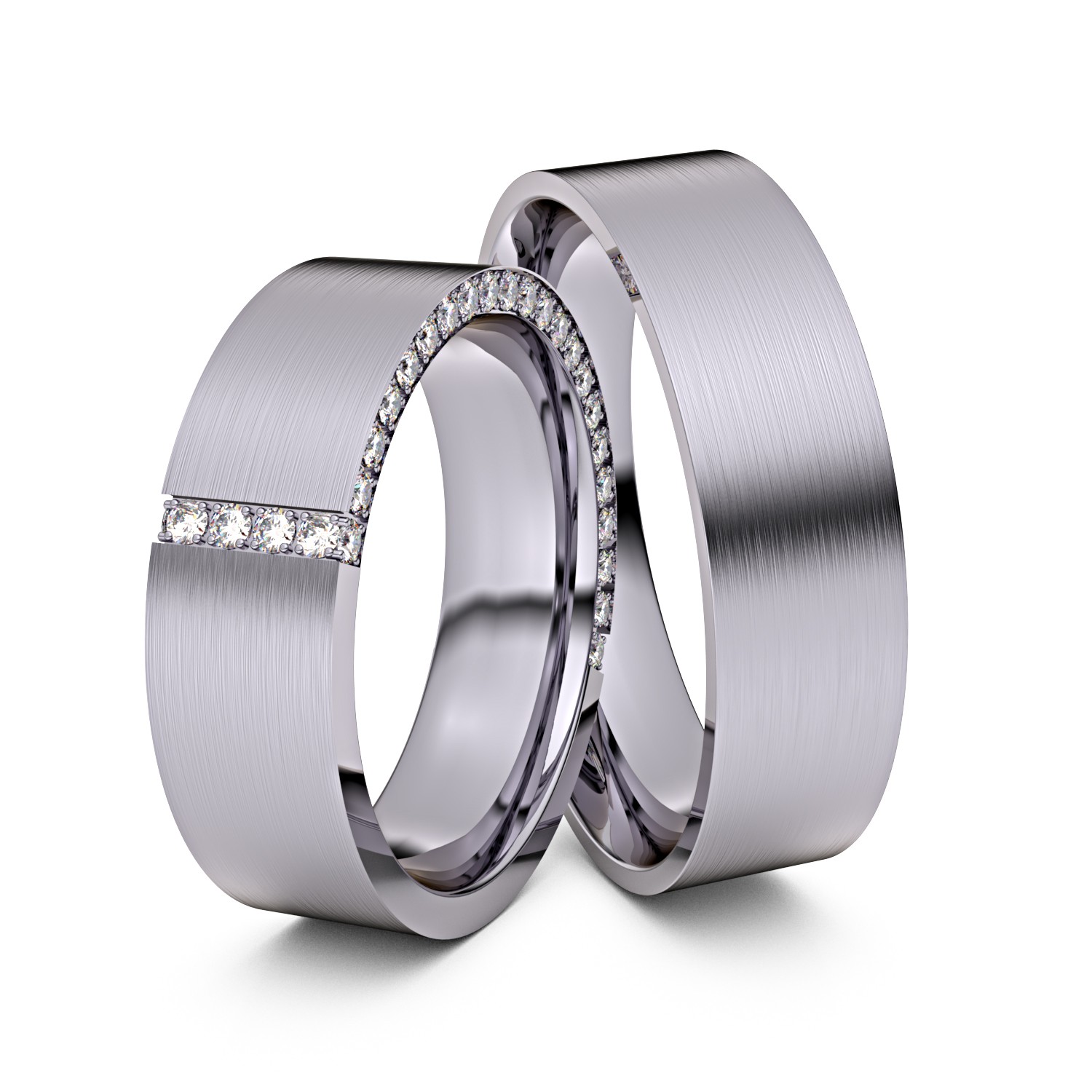 Brillanten-Trauringe 950er Palladium – opt. mit Gravur, Farbe, wählbarer Reinheitsstufe & hochwertigem Holzetui Unkategorisiert online kaufen