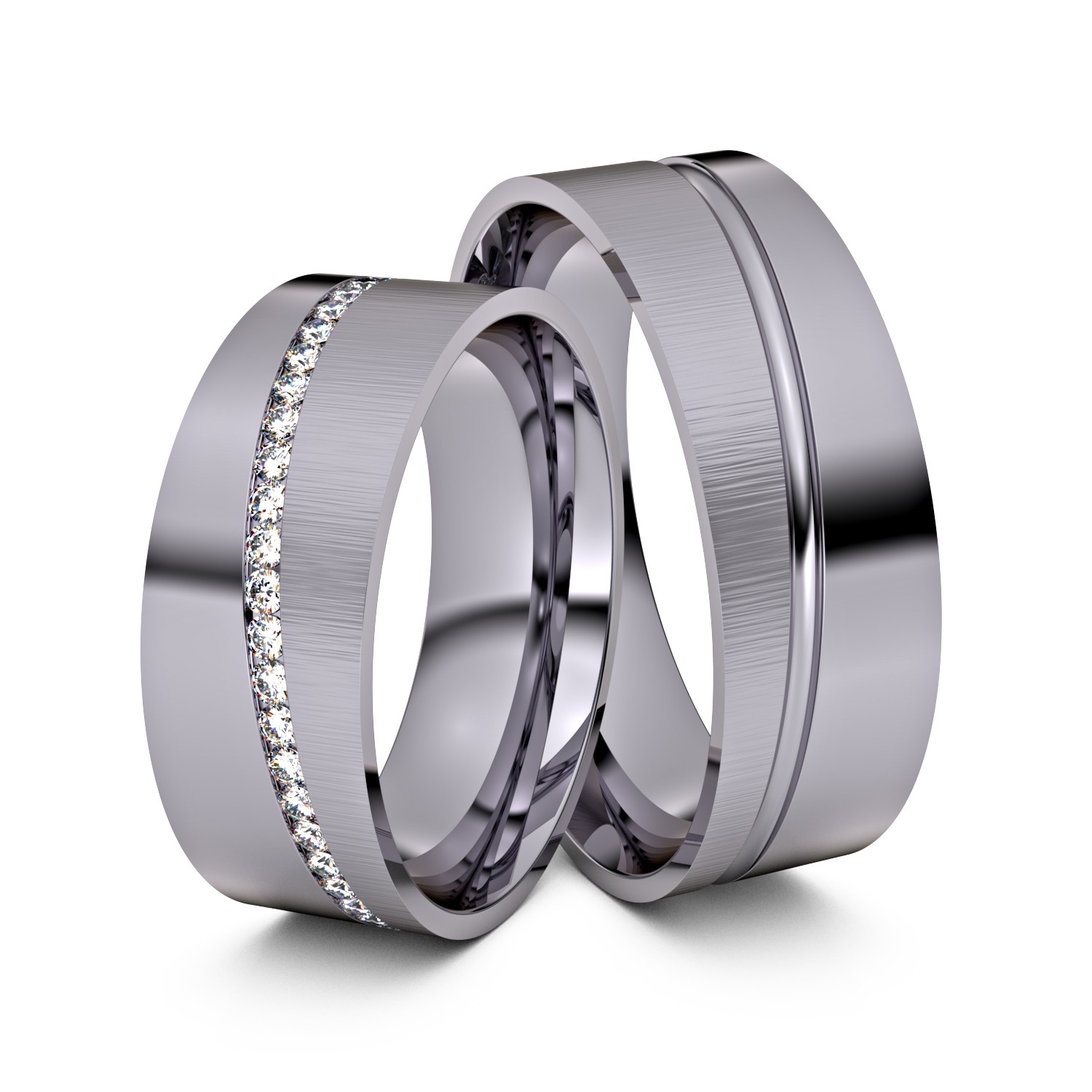 Brillanten-Trauringe 950er Palladium – opt. mit Gravur, Farbe, wählbarer Reinheitsstufe & hochwertigem Holzetui Unkategorisiert online kaufen