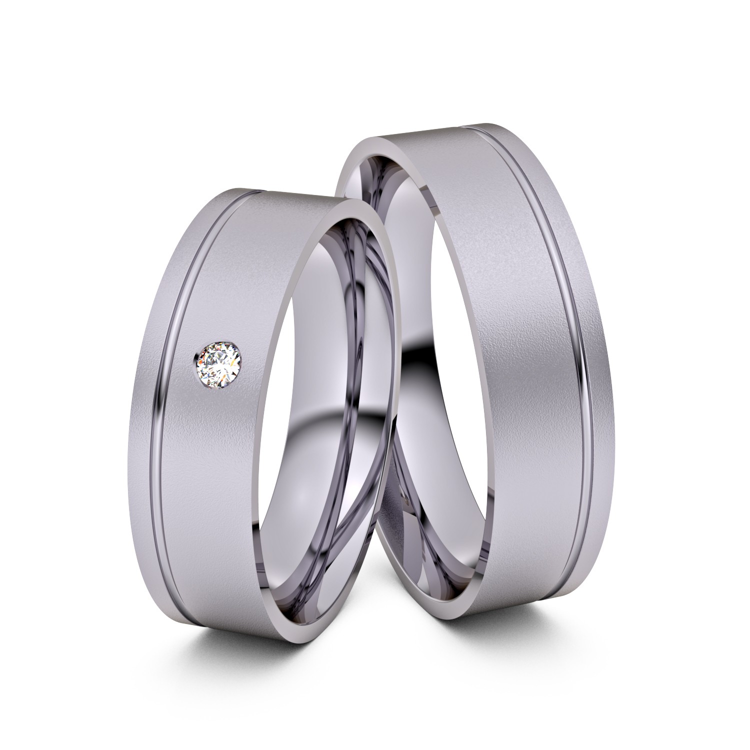 Brillanten-Trauringe 950er Palladium – opt. mit Gravur, Farbe, wählbarer Reinheitsstufe & hochwertigem Holzetui Unkategorisiert online kaufen