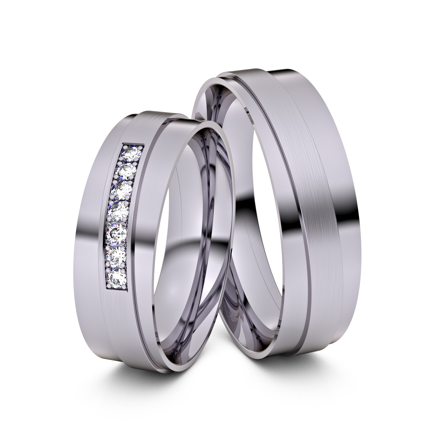 Brillanten-Trauringe 950er Palladium – opt. mit Gravur, Farbe, wählbarer Reinheitsstufe & hochwertigem Holzetui Unkategorisiert online kaufen