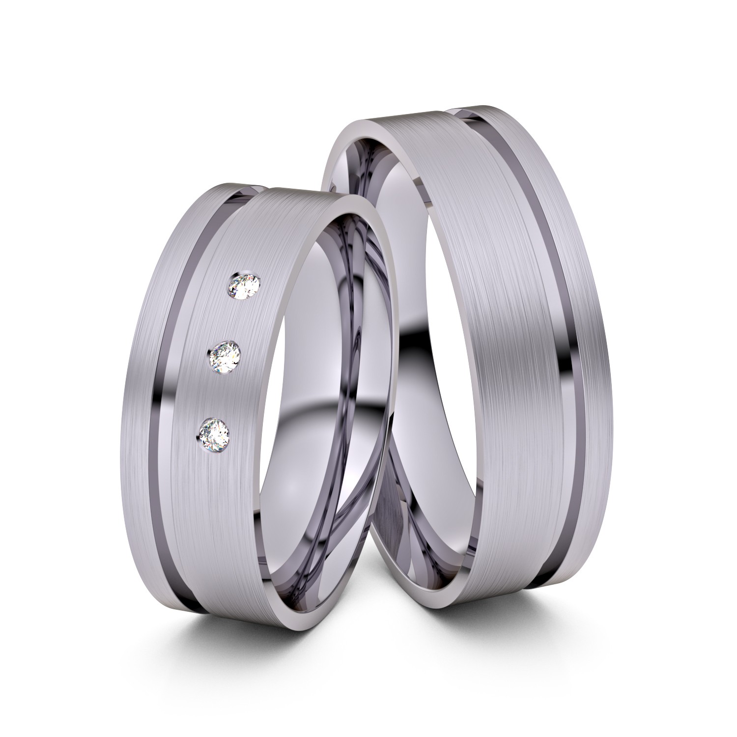 Brillanten-Trauringe 950er Palladium – opt. mit Gravur, Farbe, wählbarer Reinheitsstufe & hochwertigem Holzetui Unkategorisiert online kaufen