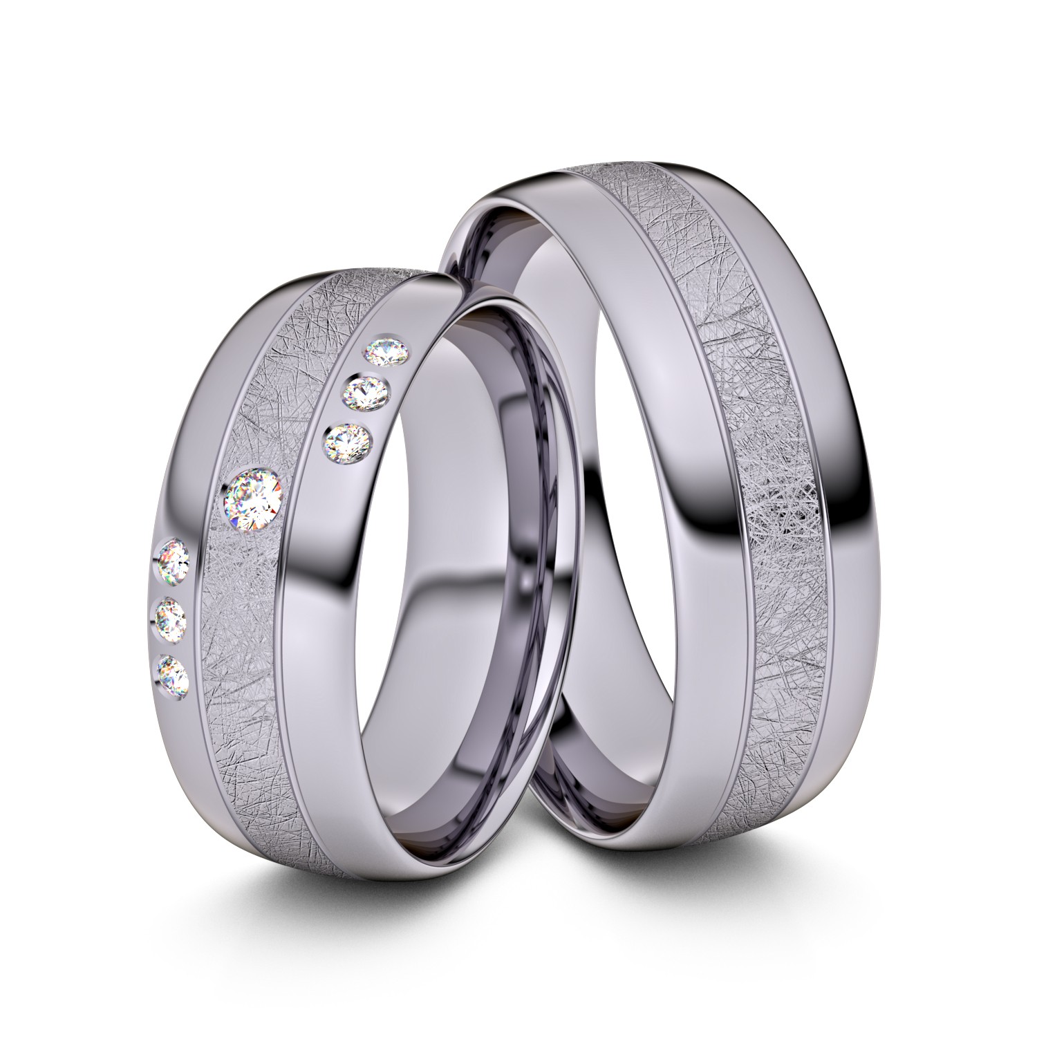 Brillanten-Trauringe 950er Palladium – opt. mit Gravur, Farbe, wählbarer Reinheitsstufe & hochwertigem Holzetui Unkategorisiert Produktbild