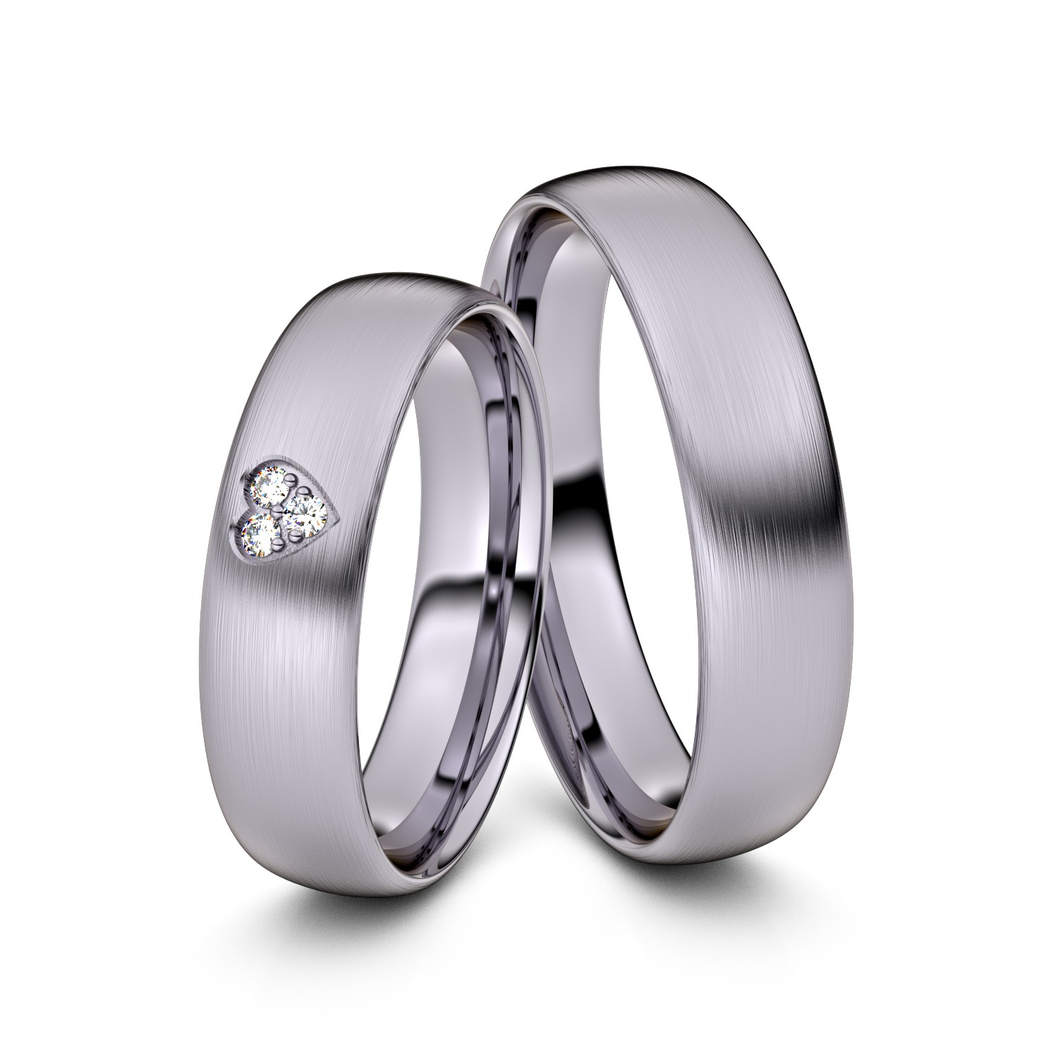 Brillanten-Trauringe 950er Palladium – opt. mit Gravur, Farbe, wählbarer Reinheitsstufe & hochwertigem Holzetui Unkategorisiert online kaufen