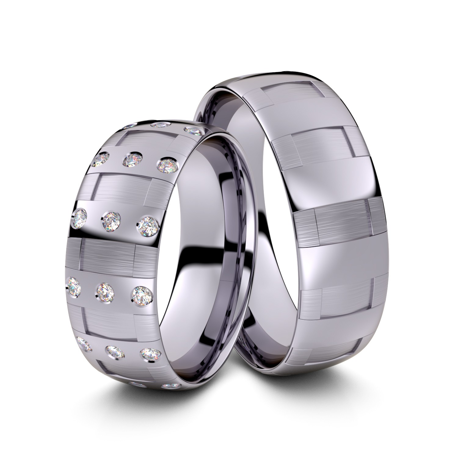 Brillanten-Trauringe 950er Palladium – opt. mit Gravur, Farbe, wählbarer Reinheitsstufe & hochwertigem Holzetui Unkategorisiert online kaufen