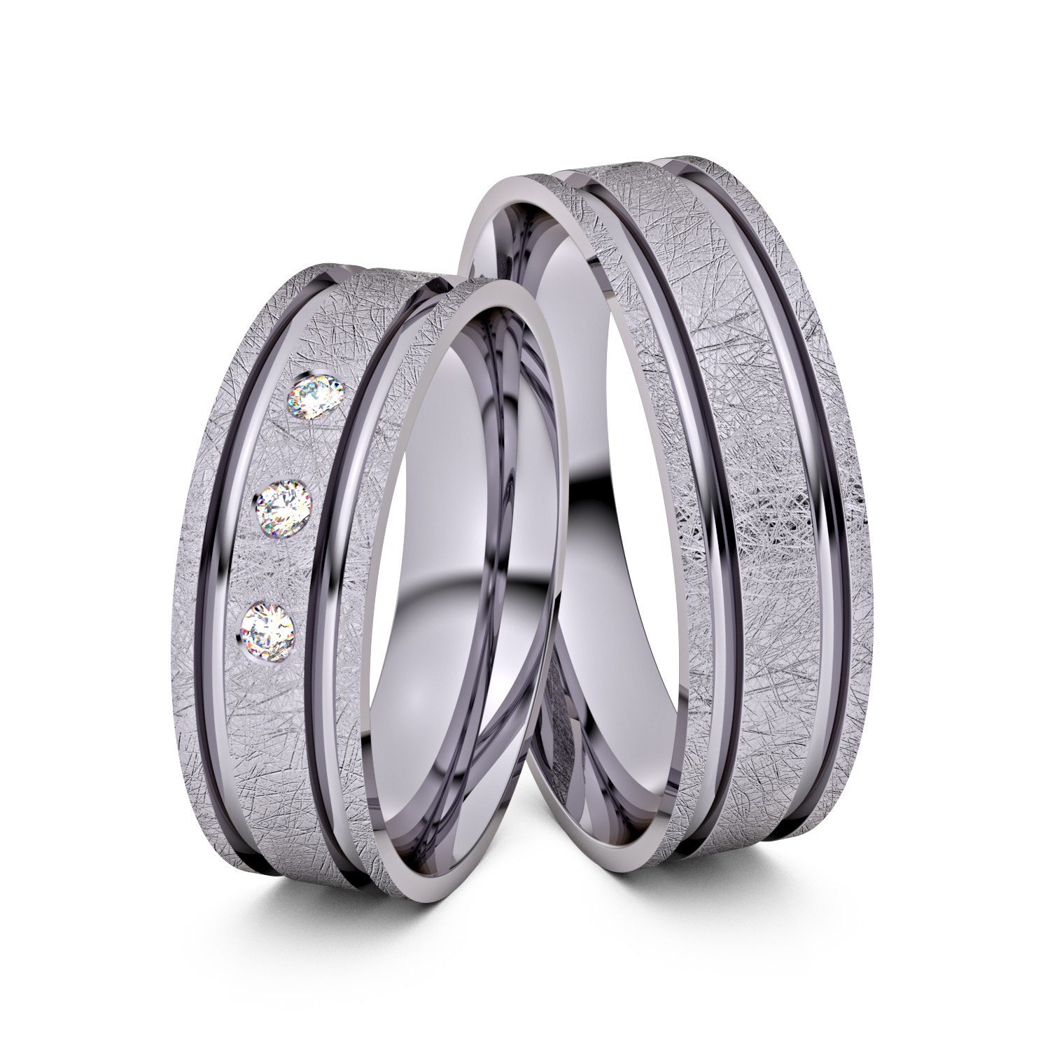 Brillanten-Trauringe 950er Palladium – opt. mit Gravur, Farbe, wählbarer Reinheitsstufe & hochwertigem Holzetui Unkategorisiert online kaufen
