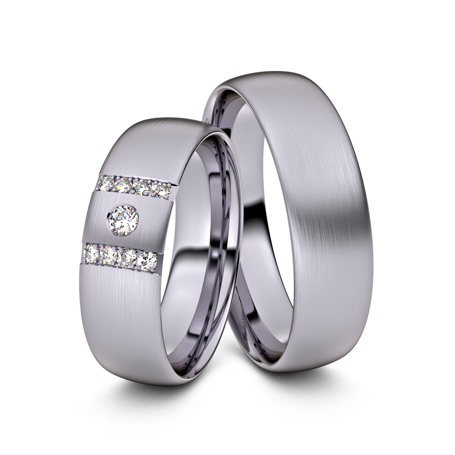 Brillanten-Trauringe 950er Palladium – opt. mit Gravur, Farbe, wählbarer Reinheitsstufe & hochwertigem Holzetui Unkategorisiert online kaufen