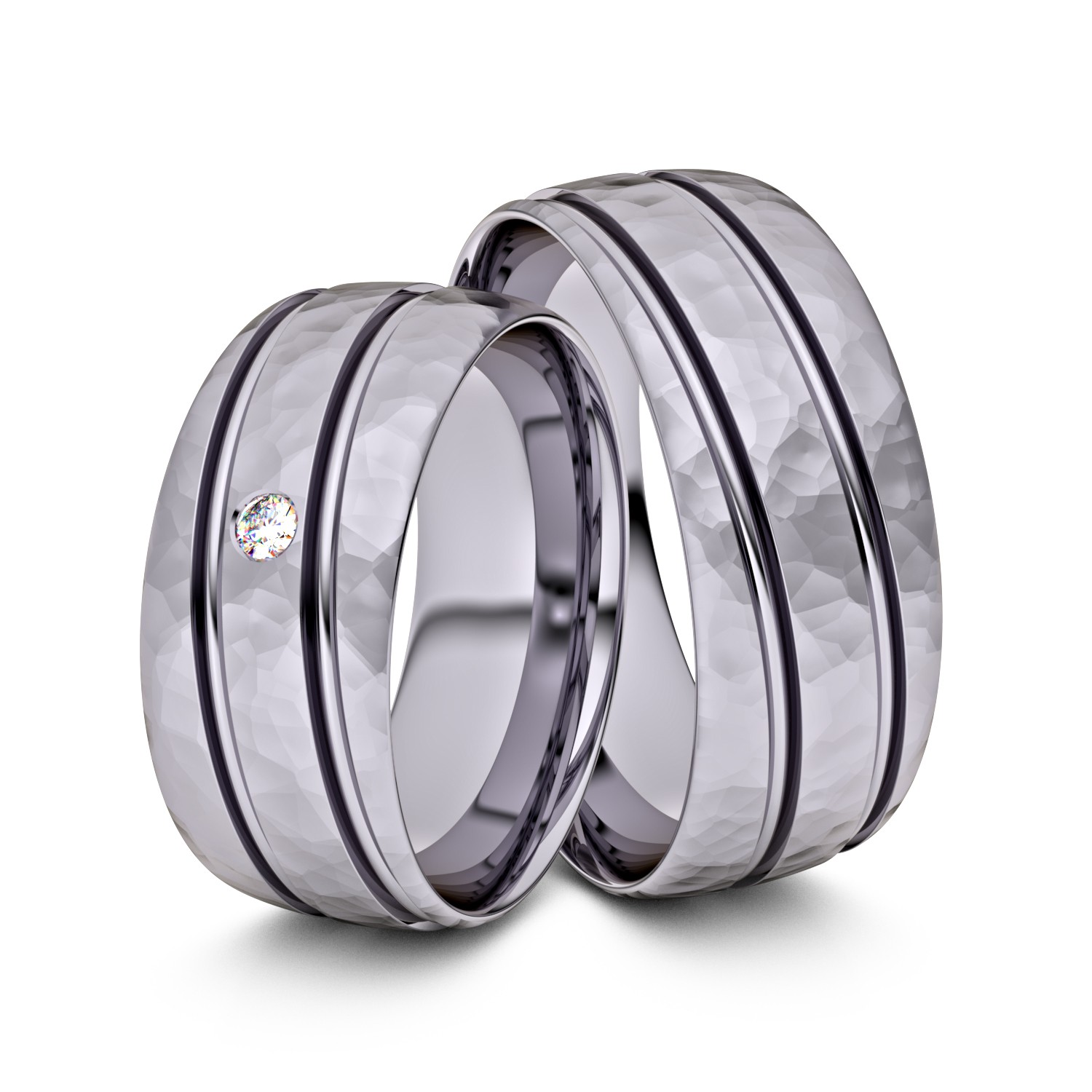 Brillanten-Trauringe 950er Palladium – opt. mit Gravur, Farbe, wählbarer Reinheitsstufe & hochwertigem Holzetui Unkategorisiert online kaufen