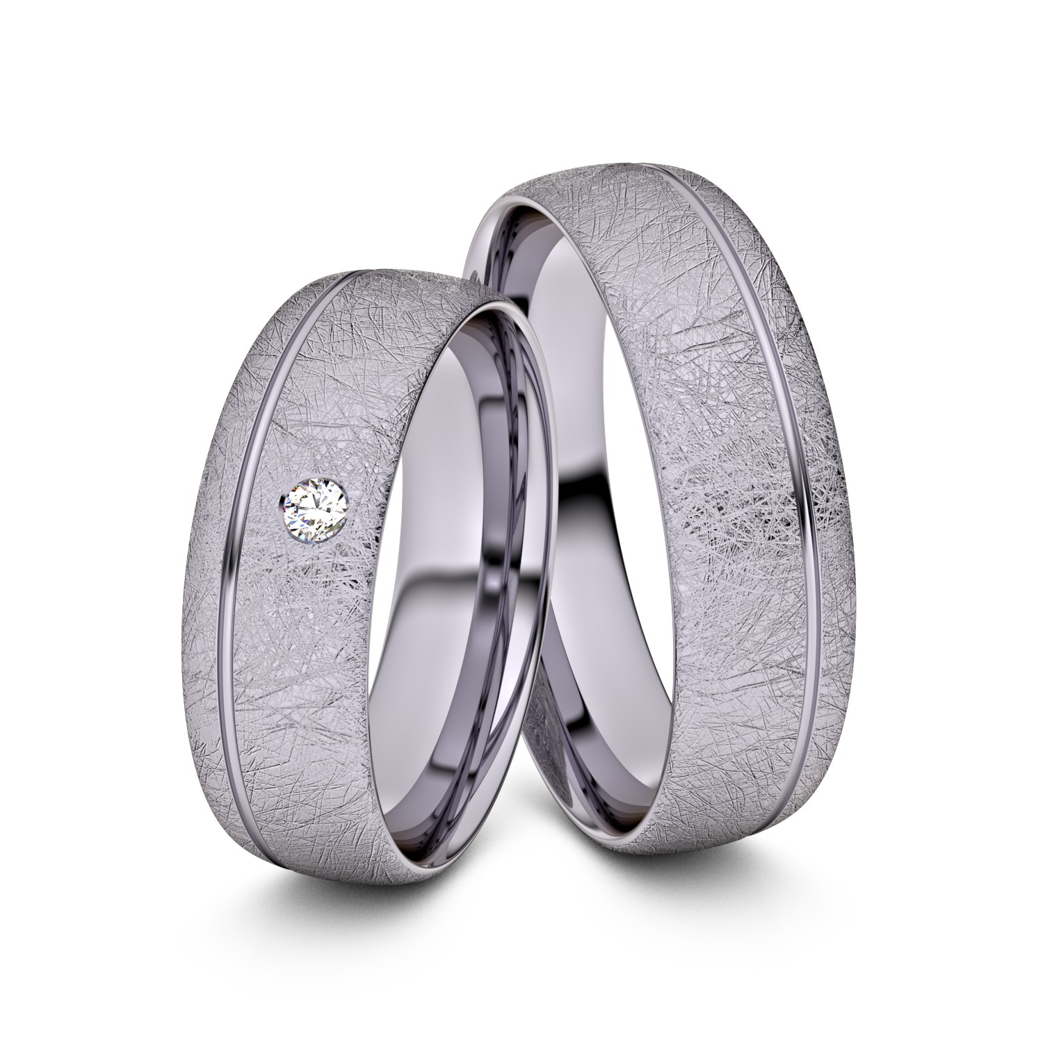 Brillanten-Trauringe 950er Palladium – opt. mit Gravur, Farbe, wählbarer Reinheitsstufe & hochwertigem Holzetui Unkategorisiert online kaufen