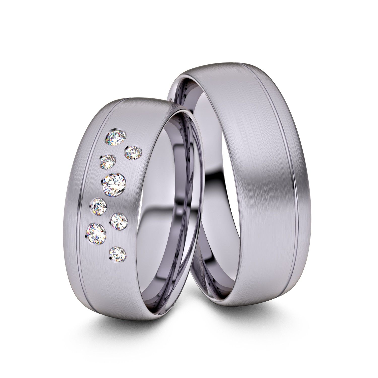 Brillanten-Trauringe 950er Palladium – opt. mit Gravur, Farbe, wählbarer Reinheitsstufe & hochwertigem Holzetui Unkategorisiert online kaufen