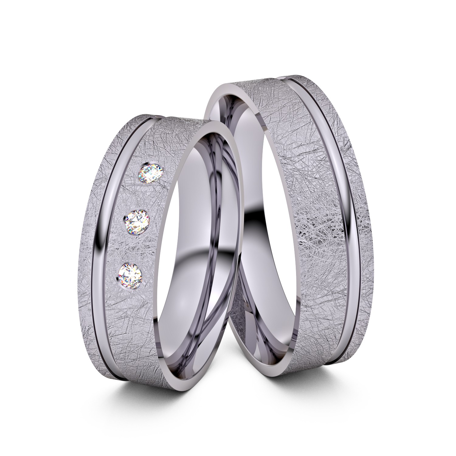 Brillanten-Trauringe 950er Palladium – opt. mit Gravur, Farbe, wählbarer Reinheitsstufe & hochwertigem Holzetui Unkategorisiert online kaufen