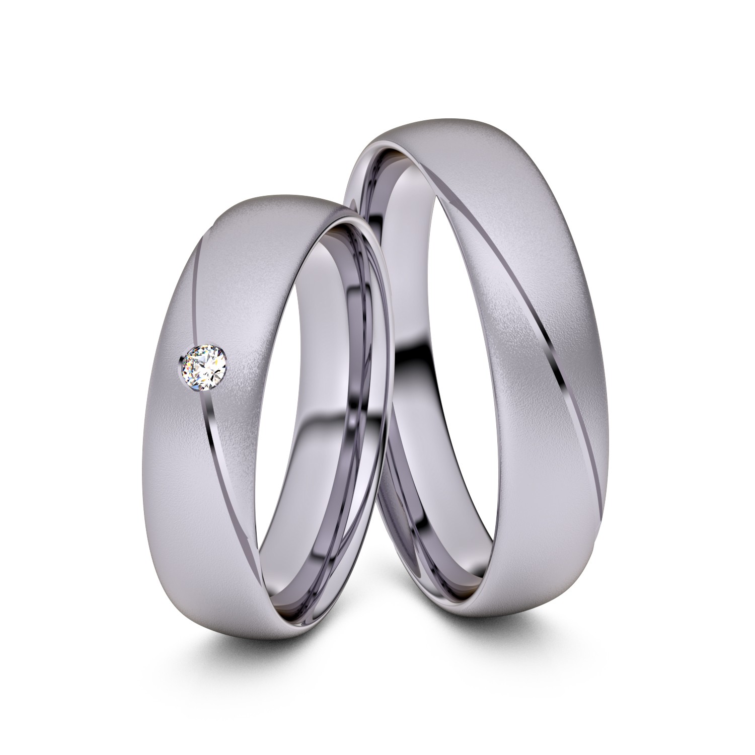 Brillanten-Trauringe 950er Palladium – opt. mit Gravur, Farbe, wählbarer Reinheitsstufe & hochwertigem Holzetui Unkategorisiert online kaufen