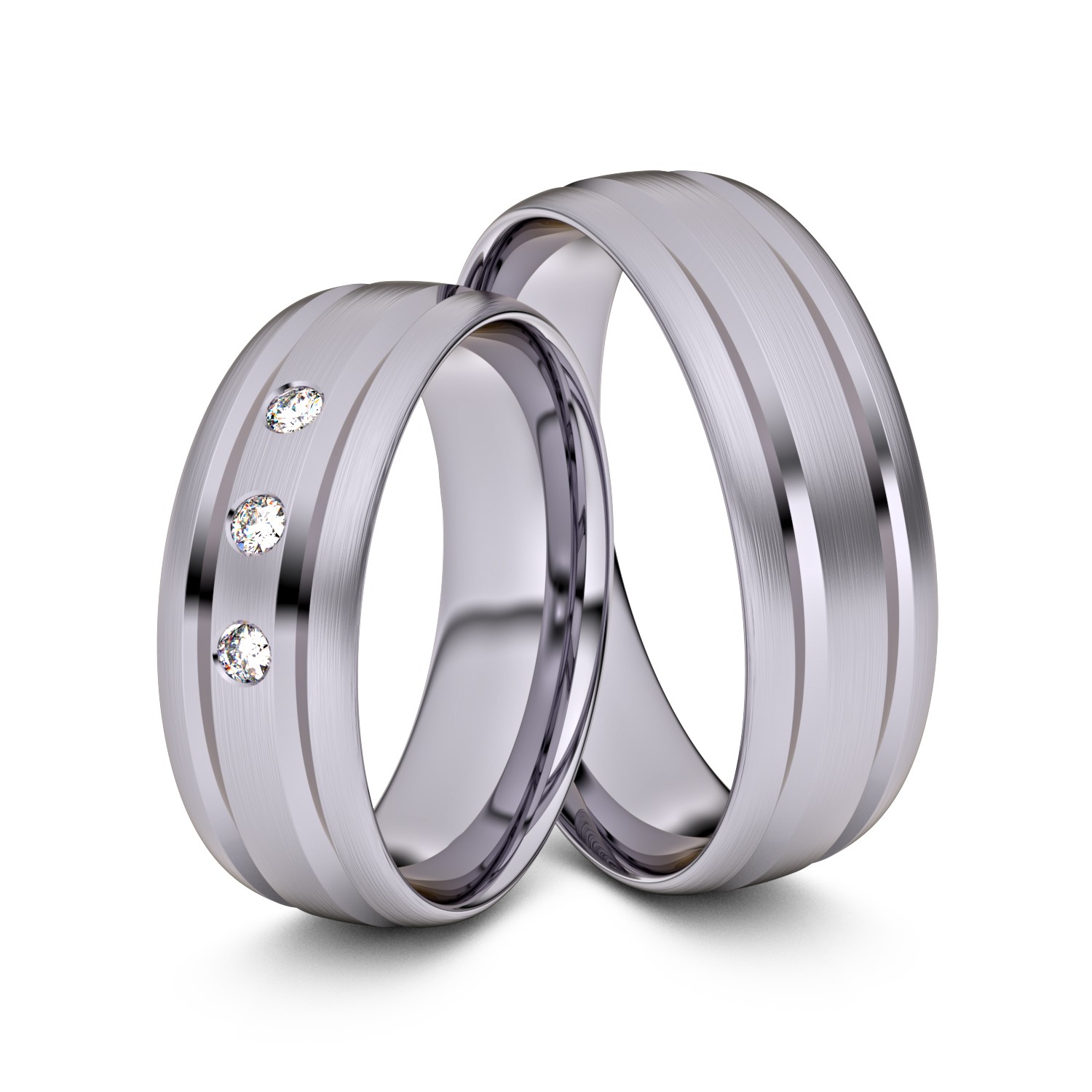 Brillanten-Trauringe 950er Palladium – opt. mit Gravur, Farbe, wählbarer Reinheitsstufe & hochwertigem Holzetui Unkategorisiert online kaufen
