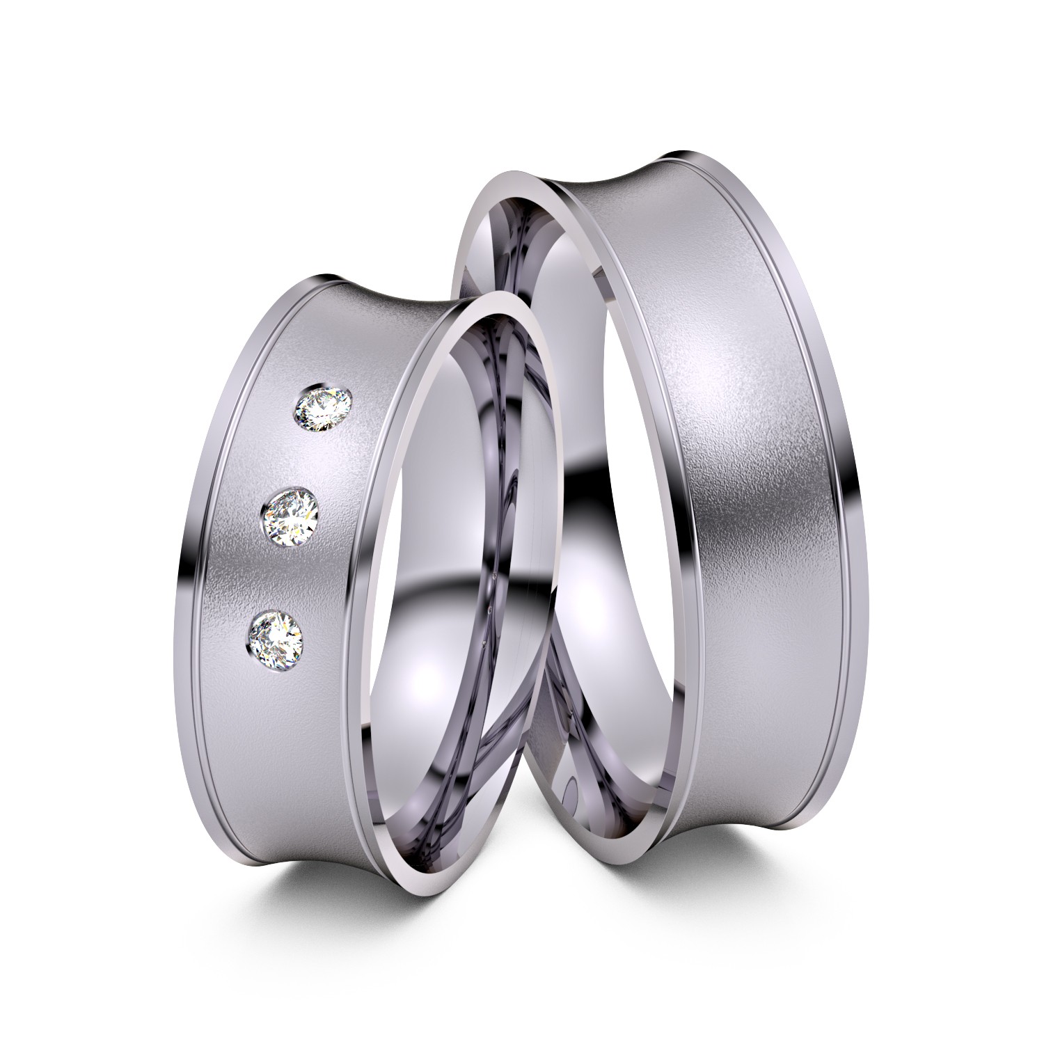 Brillanten-Trauringe 950er Palladium – opt. mit Gravur, Farbe, wählbarer Reinheitsstufe & hochwertigem Holzetui Unkategorisiert online kaufen