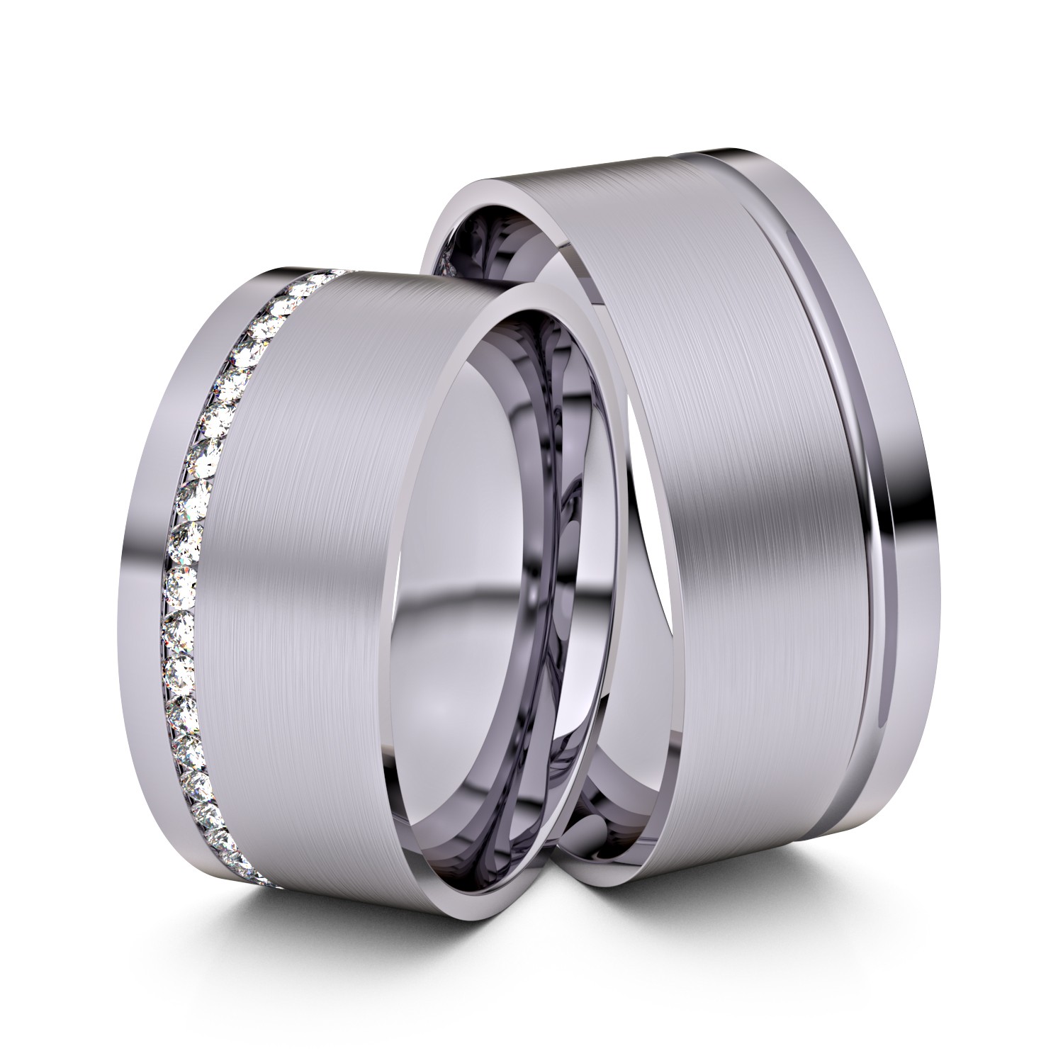 Brillanten-Trauringe 950er Palladium – opt. mit Gravur, Farbe, wählbarer Reinheitsstufe & hochwertigem Holzetui Unkategorisiert online kaufen