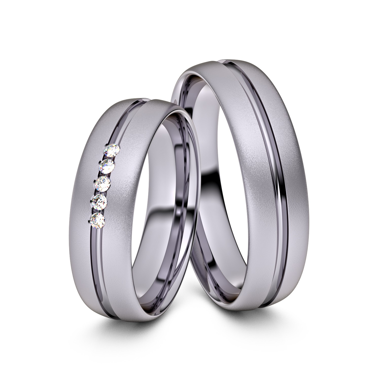Brillanten-Trauringe 950er Palladium – opt. mit Gravur, Farbe, wählbarer Reinheitsstufe & hochwertigem Holzetui Unkategorisiert Produktbild