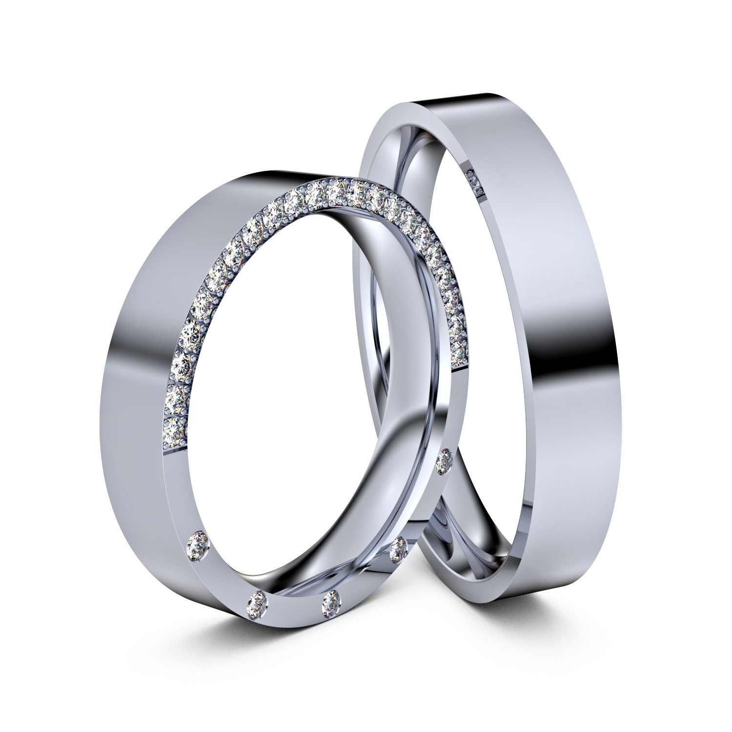 Brillanten-Trauringe 950er Palladium – opt. mit Gravur, Farbe, wählbarer Reinheitsstufe & hochwertigem Holzetui Unkategorisiert Produktbild
