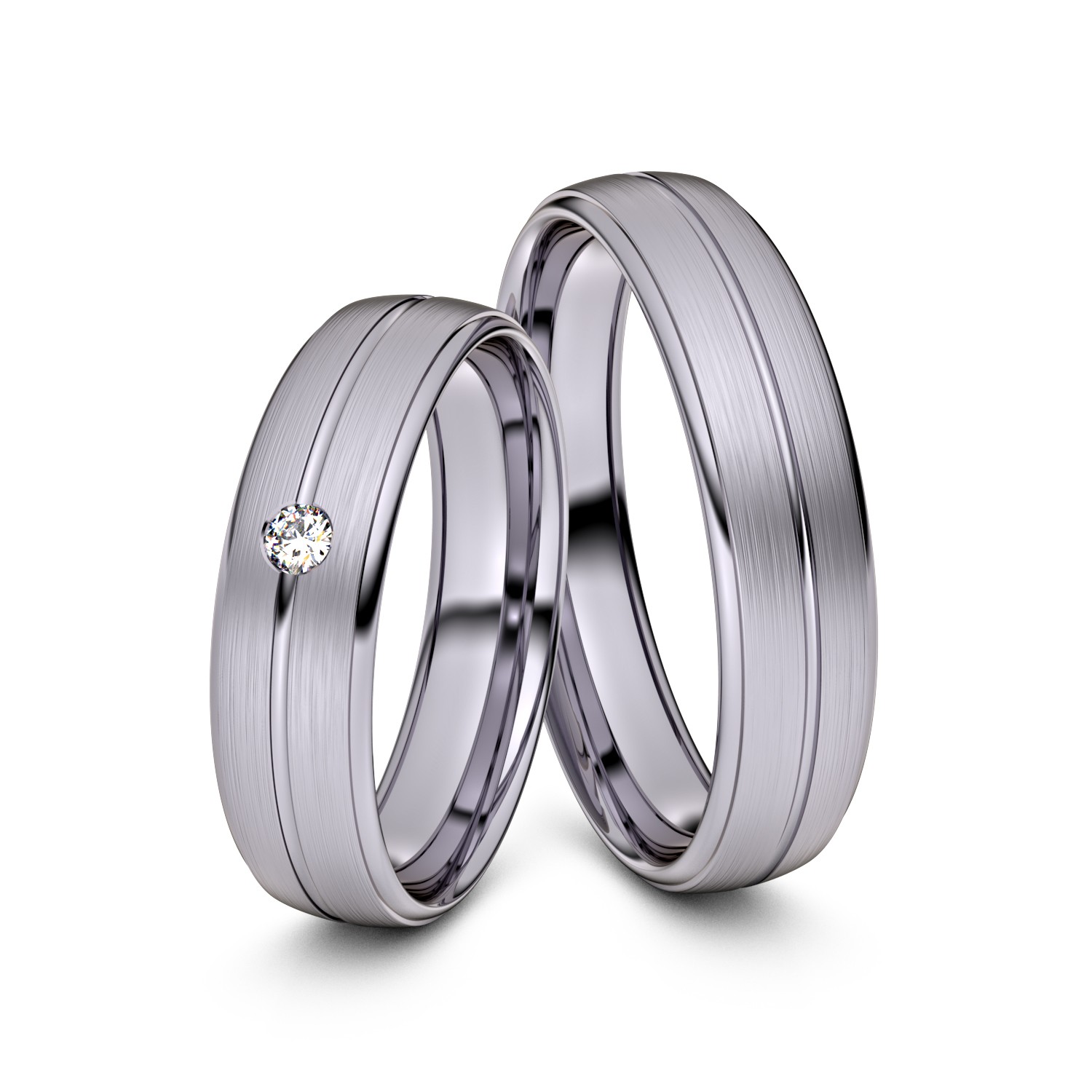 Brillanten-Trauringe 950er Palladium – opt. mit Gravur, Farbe, wählbarer Reinheitsstufe & hochwertigem Holzetui Unkategorisiert online kaufen
