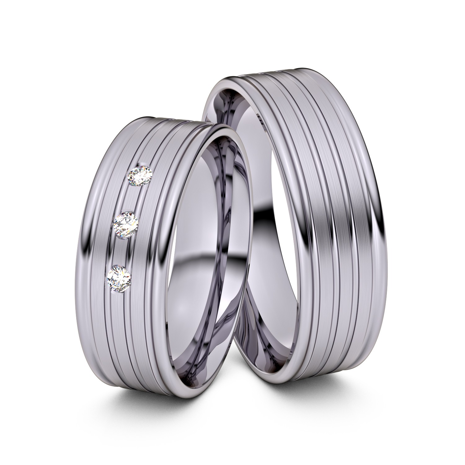 Brillanten-Trauringe 950er Palladium – opt. mit Gravur, Farbe, wählbarer Reinheitsstufe & hochwertigem Holzetui Unkategorisiert online kaufen
