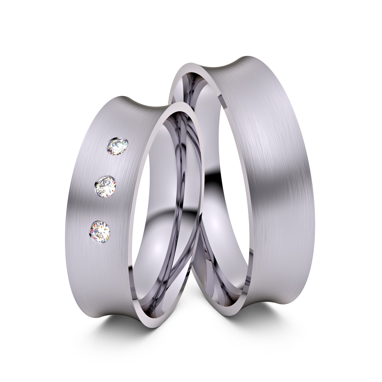 Brillanten-Trauringe 950er Palladium – opt. mit Gravur, Farbe, wählbarer Reinheitsstufe & hochwertigem Holzetui Unkategorisiert online kaufen