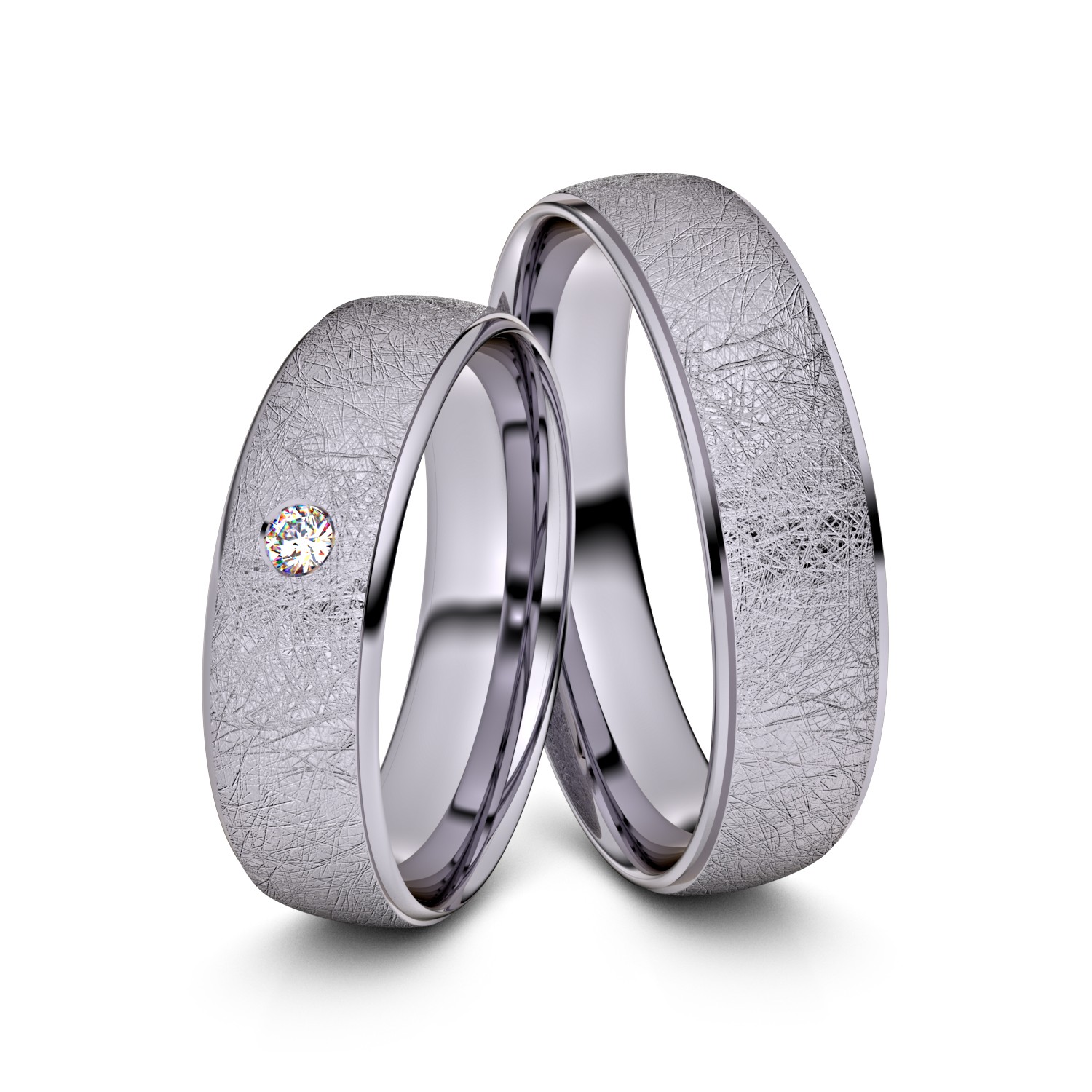 Brillanten-Trauringe 950er Palladium – opt. mit Gravur, Farbe, wählbarer Reinheitsstufe & hochwertigem Holzetui Unkategorisiert online kaufen