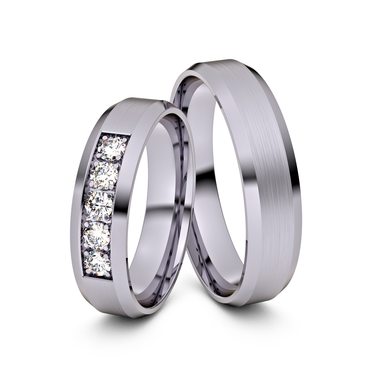 Brillanten-Trauringe 950er Palladium – opt. mit Gravur, Farbe, wählbarer Reinheitsstufe & hochwertigem Holzetui Unkategorisiert online kaufen
