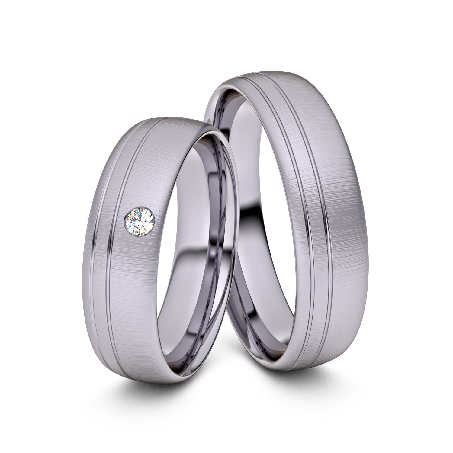 Brillanten-Trauringe 950er Palladium – opt. mit Gravur, Farbe, wählbarer Reinheitsstufe & hochwertigem Holzetui Unkategorisiert online kaufen
