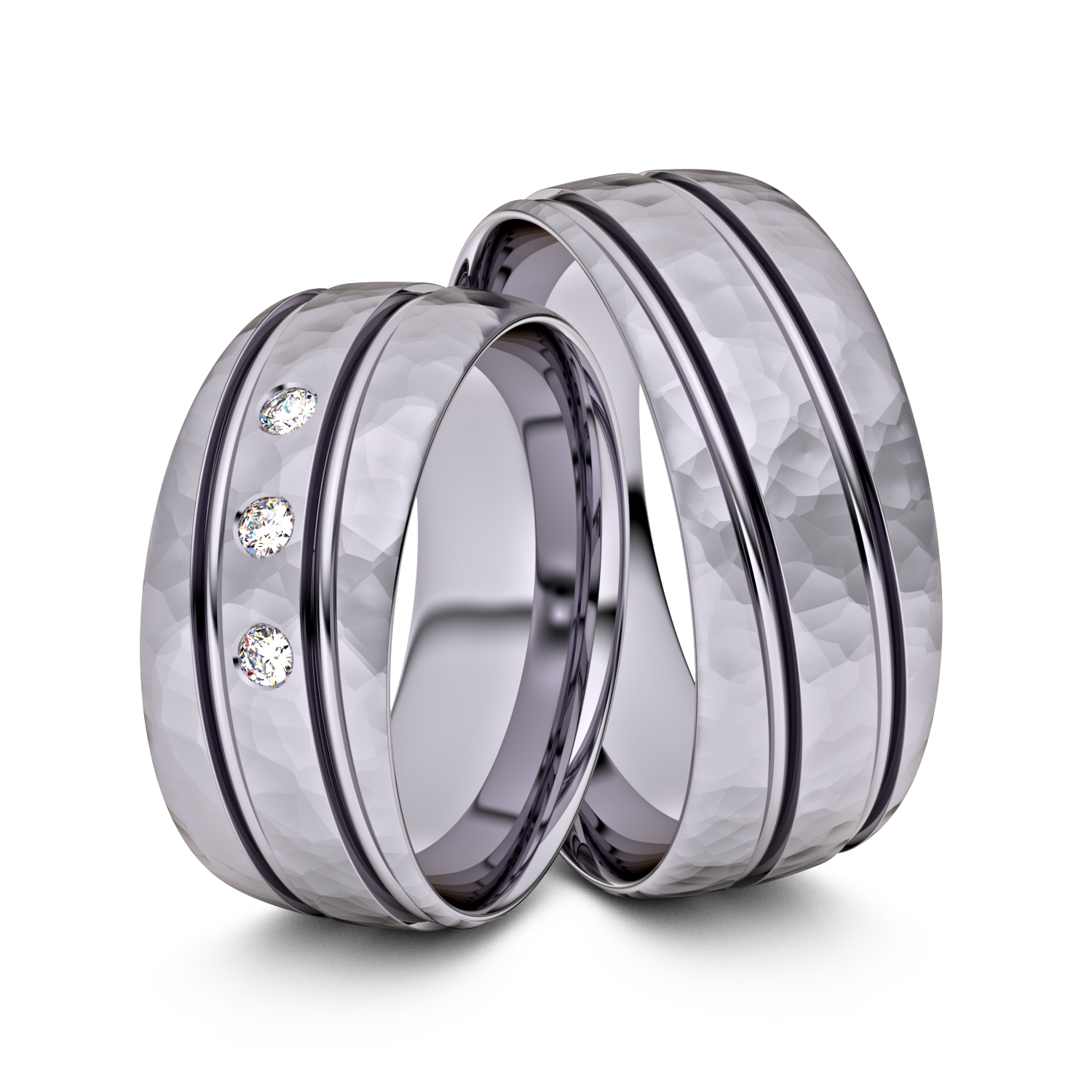 Brillanten-Trauringe 950er Palladium – opt. mit Gravur, Farbe, wählbarer Reinheitsstufe & hochwertigem Holzetui Unkategorisiert online kaufen